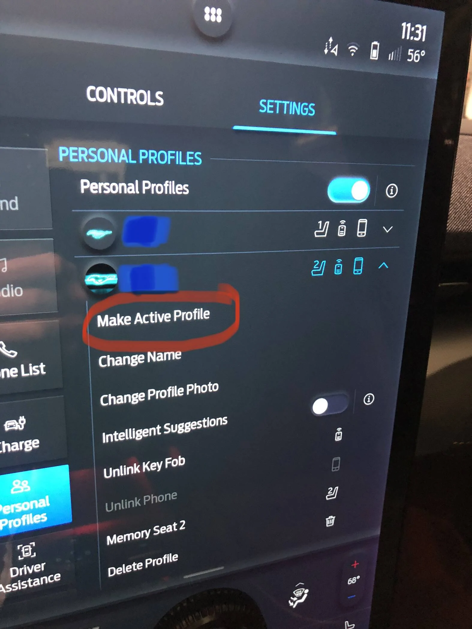 Ford Mustang Mach-E Profile keeps defaulting to Guest 5680D45C-9F65-4037-9BEC-EDFC6DD4FD50