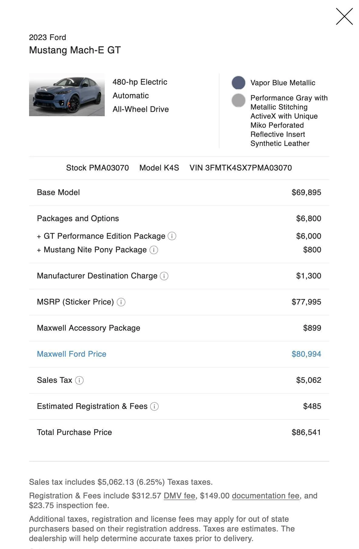 Ford Mustang Mach-E Mach-E Inventory Everywhere Screenshot 2023-01-12 at 3.25.49 PM