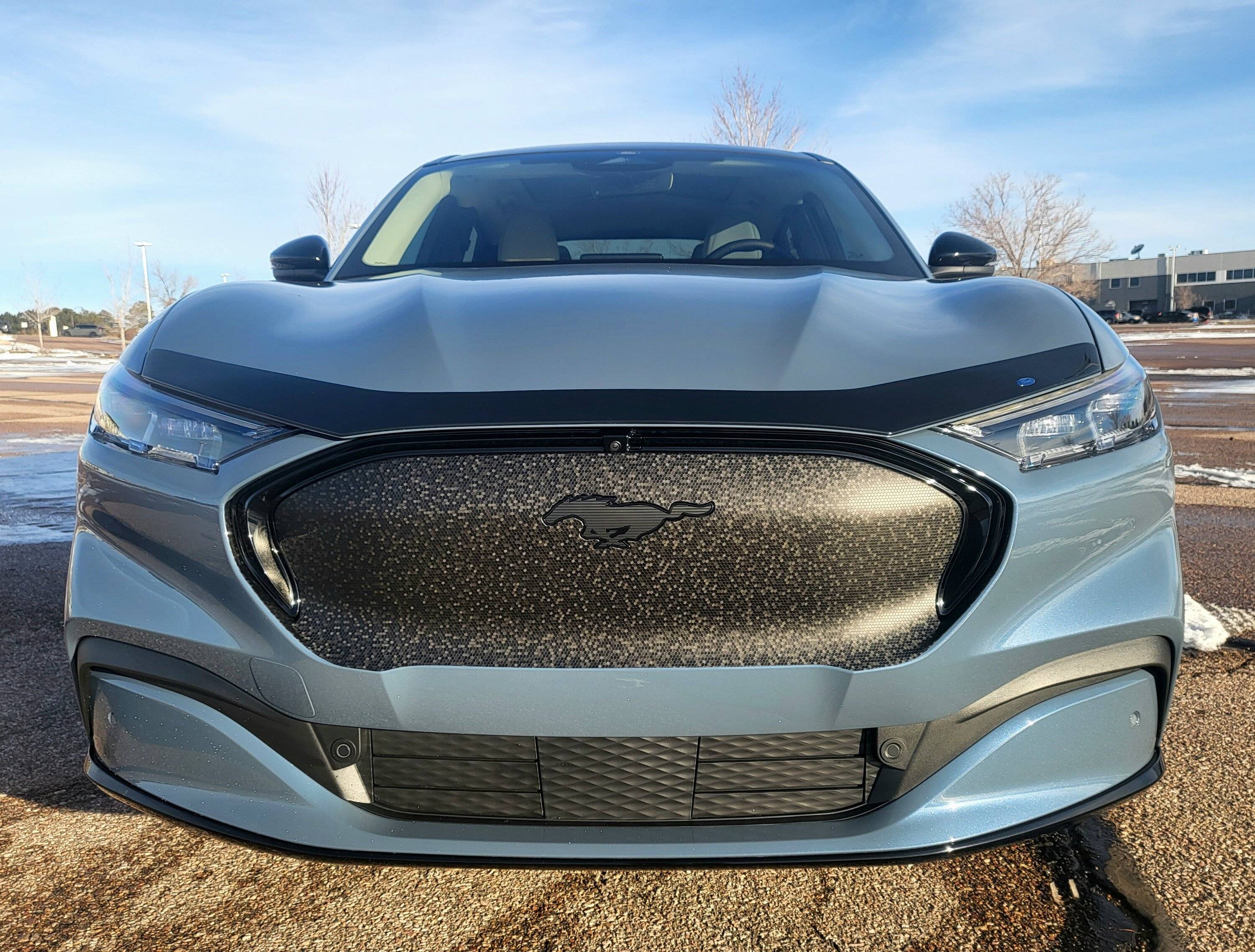 Ford Mustang Mach-E Grille Vinyl Wrapped - Before & After 20230119_154720