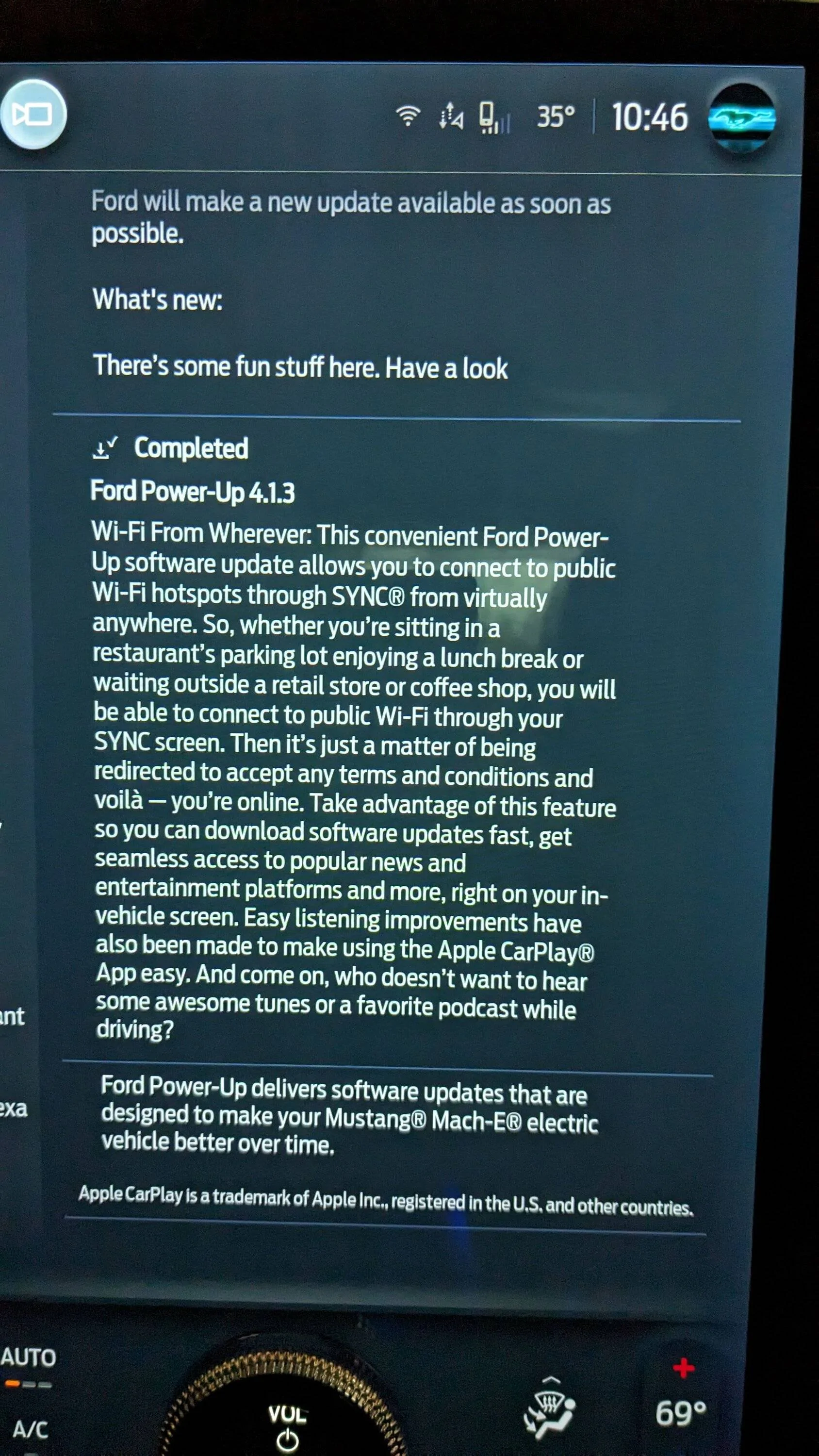 Ford Mustang Mach-E OTA Update Status Hidden in the Ford Website 4.1.3