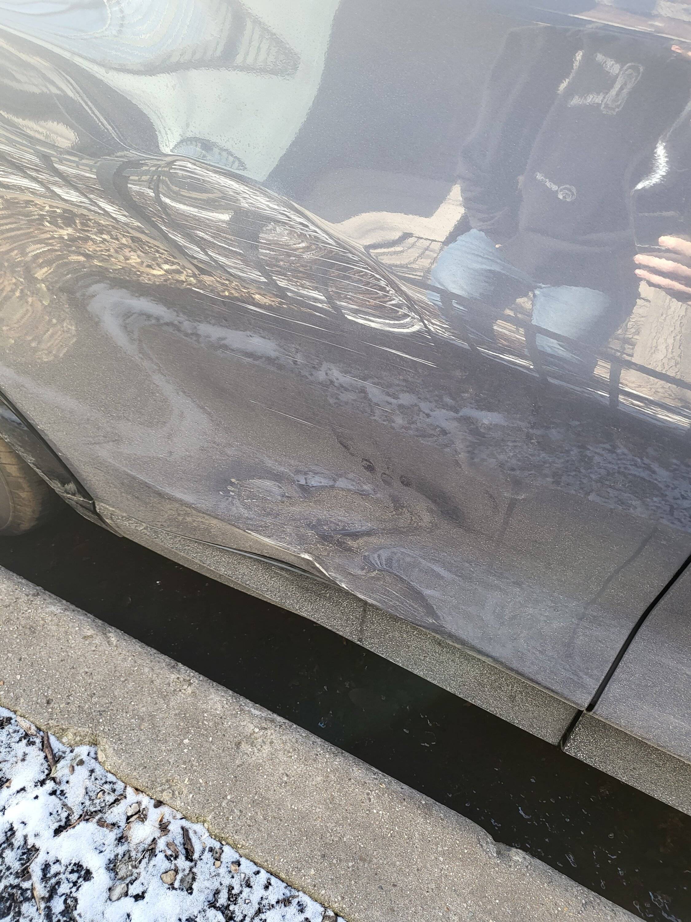 Ford Mustang Mach-E Door hit a pole, repair or replace? 20230123_140034
