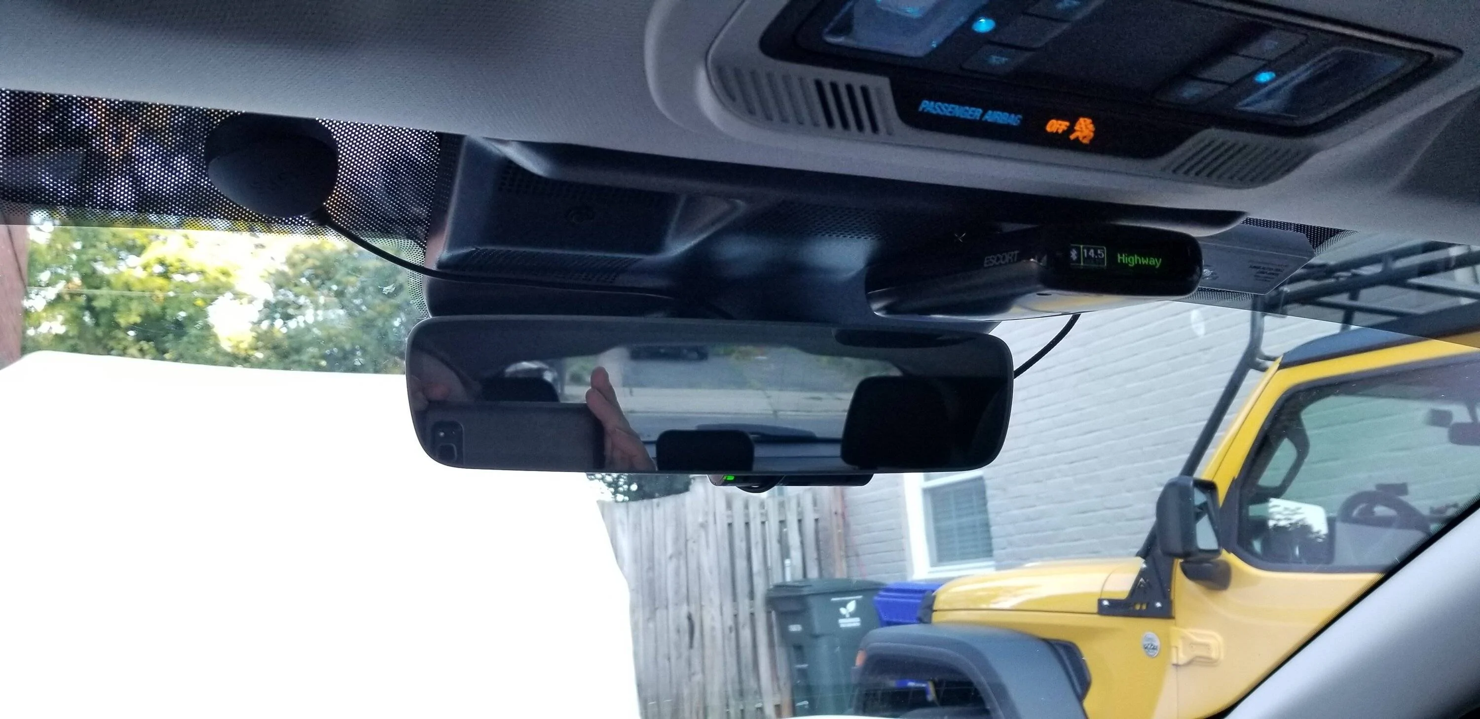 Ford Mustang Mach-E Installed a Fitcamx dash cam in our 2023 Premium Radar, Thinkware F70 camera and its GPS all mounted - this is what the driver sees