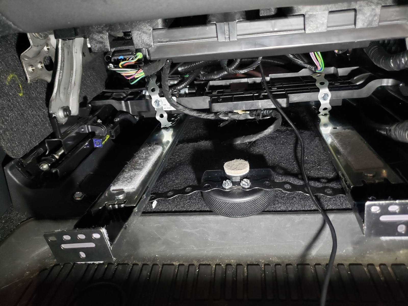 Ford Mustang Mach-E I installed a subwoofer under the driver’s seat. This is how I did it. 6WWoLPZxO6ksTYDeDJW3JSwiWd41XUJXggM9JsuBPx1stbOei