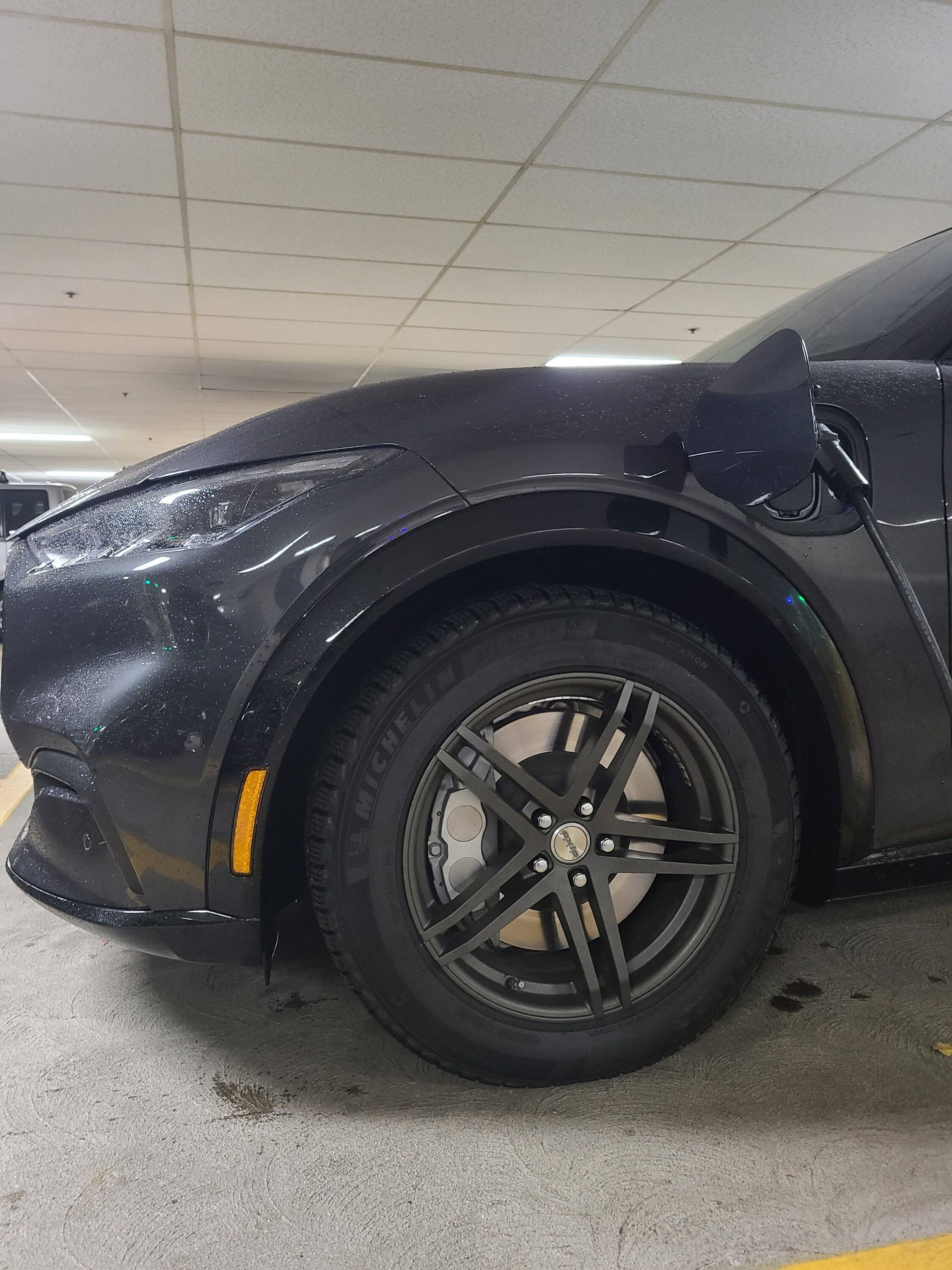 Ford Mustang Mach-E All weather mats, Heatshield sunshade, A-tach phone mount, 18" wheels - Portland, OR 20221129_083210