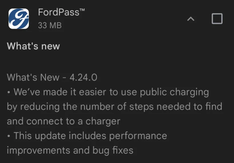 Ford Mustang Mach-E FordPass 4.24.0 Screenshot_20230204-000633
