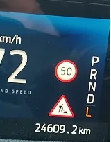 Ford Mustang Mach-E Road work warning on IPC rw2