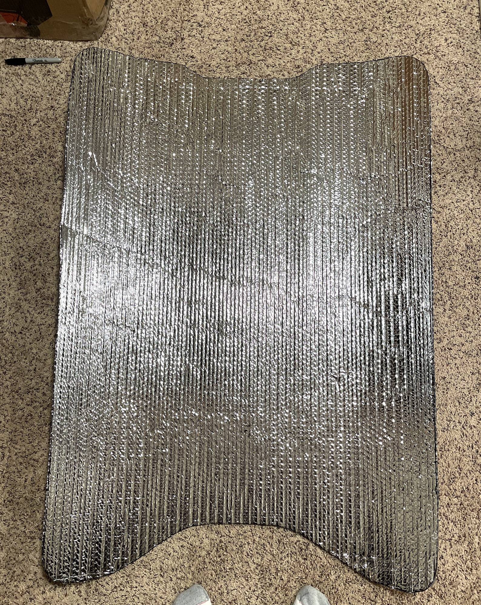 Ford Mustang Mach-E DIY: Reflectix Roof Insulation to Reduce Heat Loss in Cold Temperatures Reflectix Cut