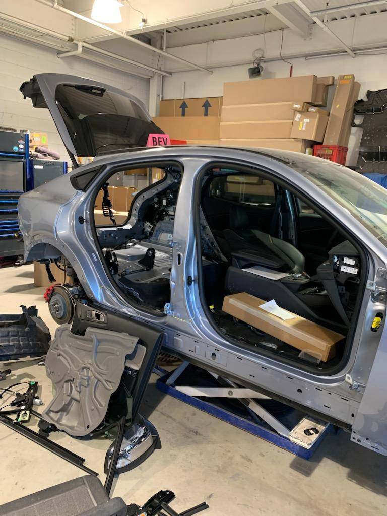 Ford Mustang Mach-E Here's what a stripped Mach-E looks like disassembled 47BE9F68-2C55-4E10-9867-5E1E73BF30C5