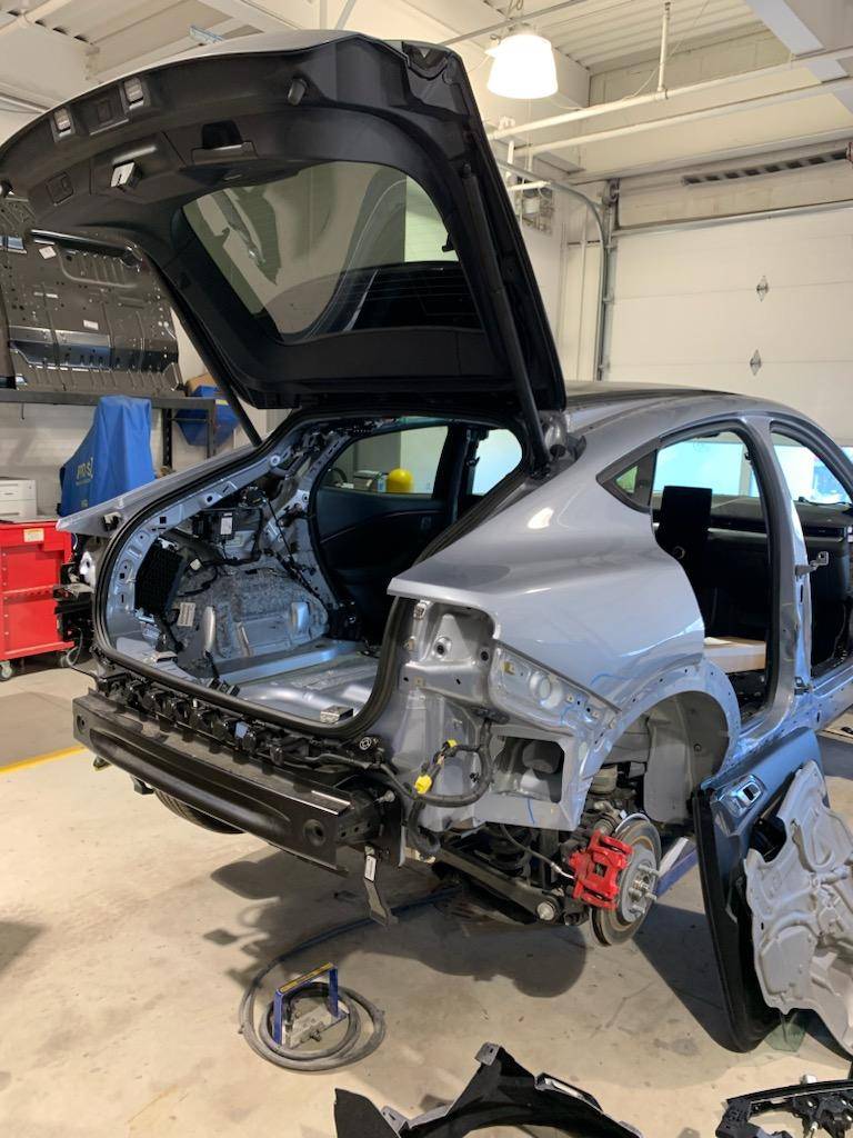 Ford Mustang Mach-E Here's what a stripped Mach-E looks like disassembled BC1CD5CF-EFCC-4E56-865E-BA7FC962CDDE