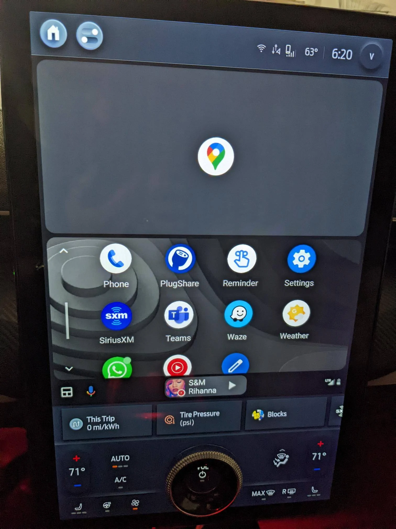Ford Mustang Mach-E Android Auto Weather Tile PXL_20230214_022105411