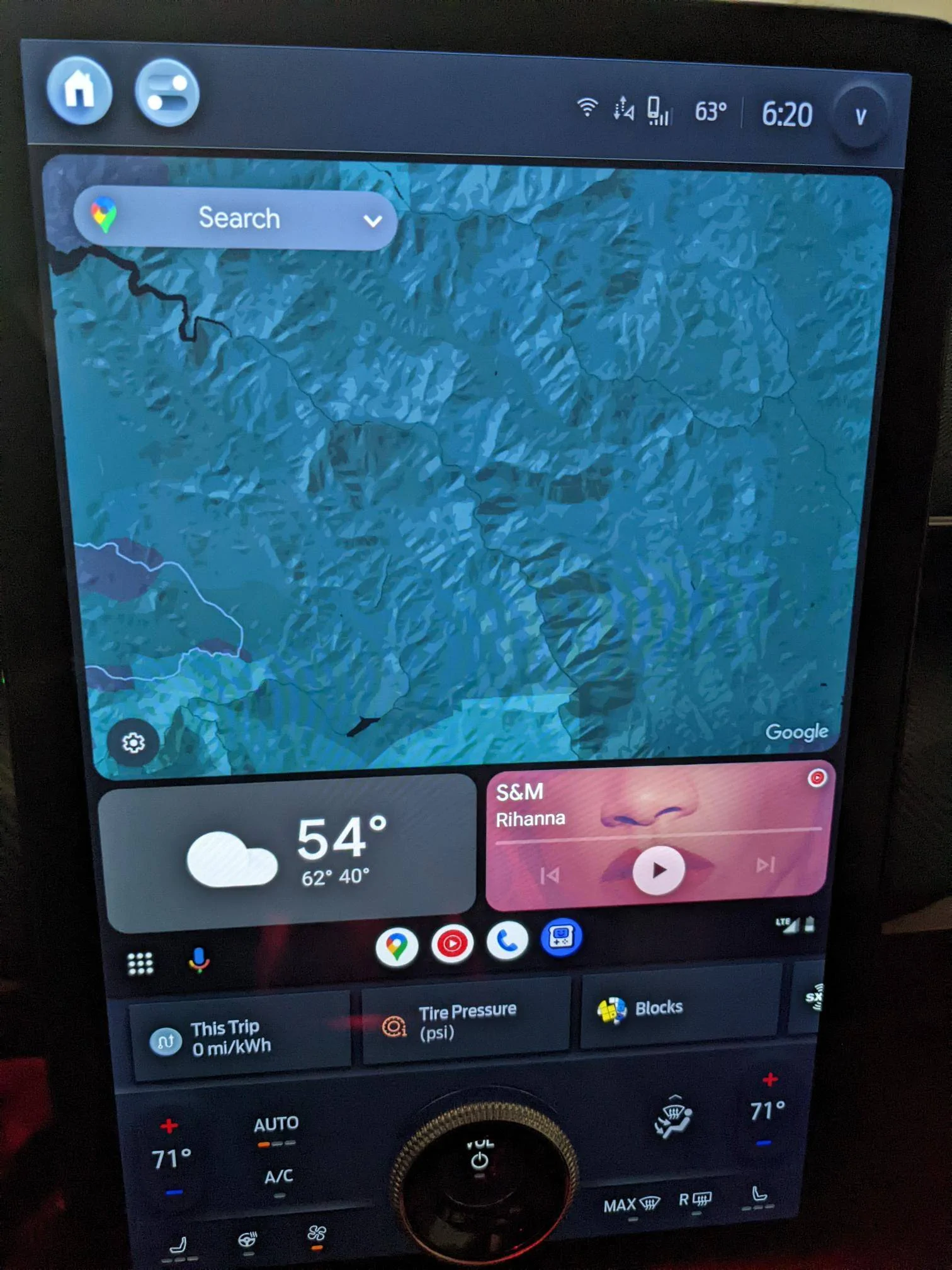 Ford Mustang Mach-E Android Auto Weather Tile PXL_20230214_022022382