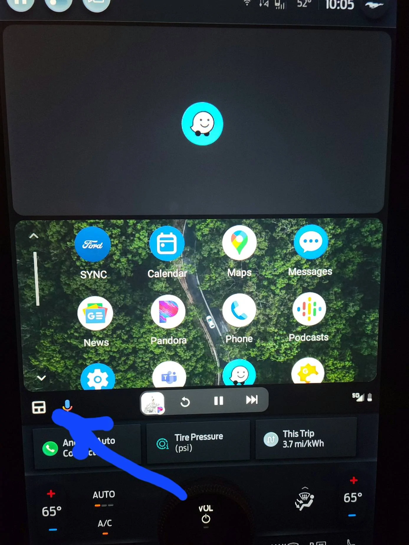 Ford Mustang Mach-E Android Auto Weather Tile 20230213_220517