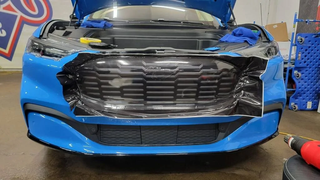 Ford Mustang Mach-E DIY Grill Wrap Decal? Preferred with pony precut grill1