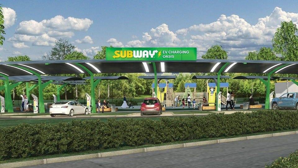 Ford Mustang Mach-E Subway plans EV Charging Oasis stations IMG_0908