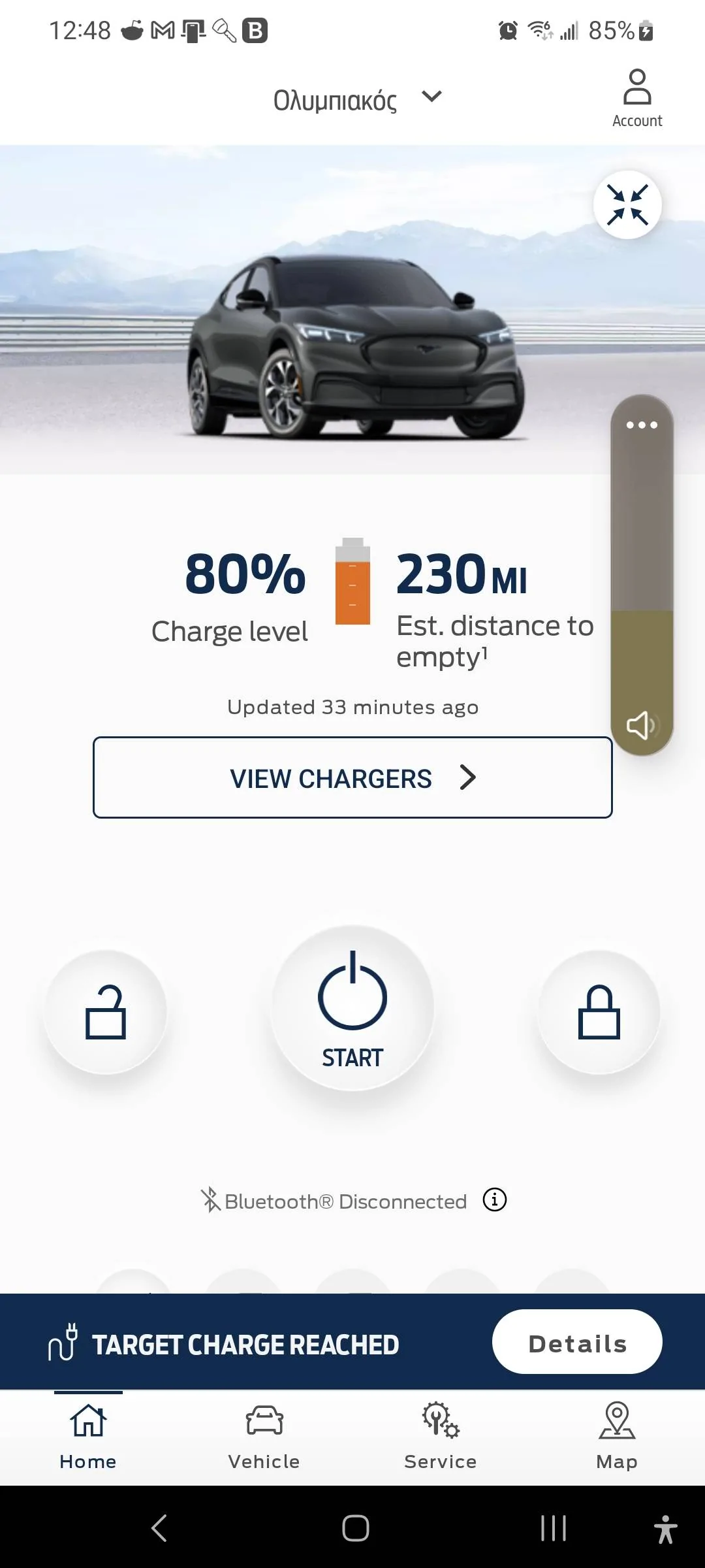 Ford Mustang Mach-E Orange Battery Indicator Fordpass Screenshot_20230222_124800_FordPass