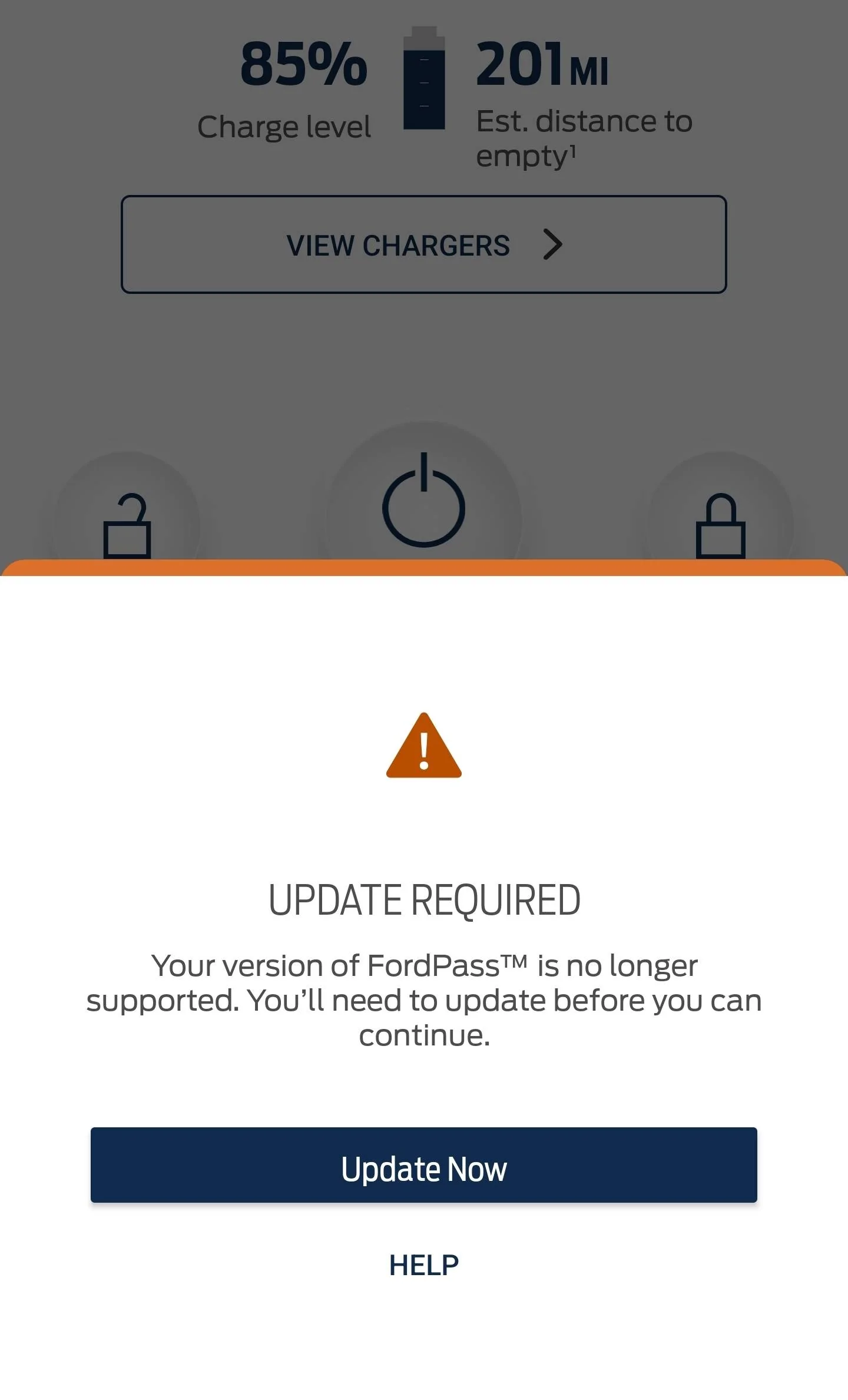 Ford Mustang Mach-E FordPass (Android): UPDATE REQUIRED but already on latest version... 1677109881082