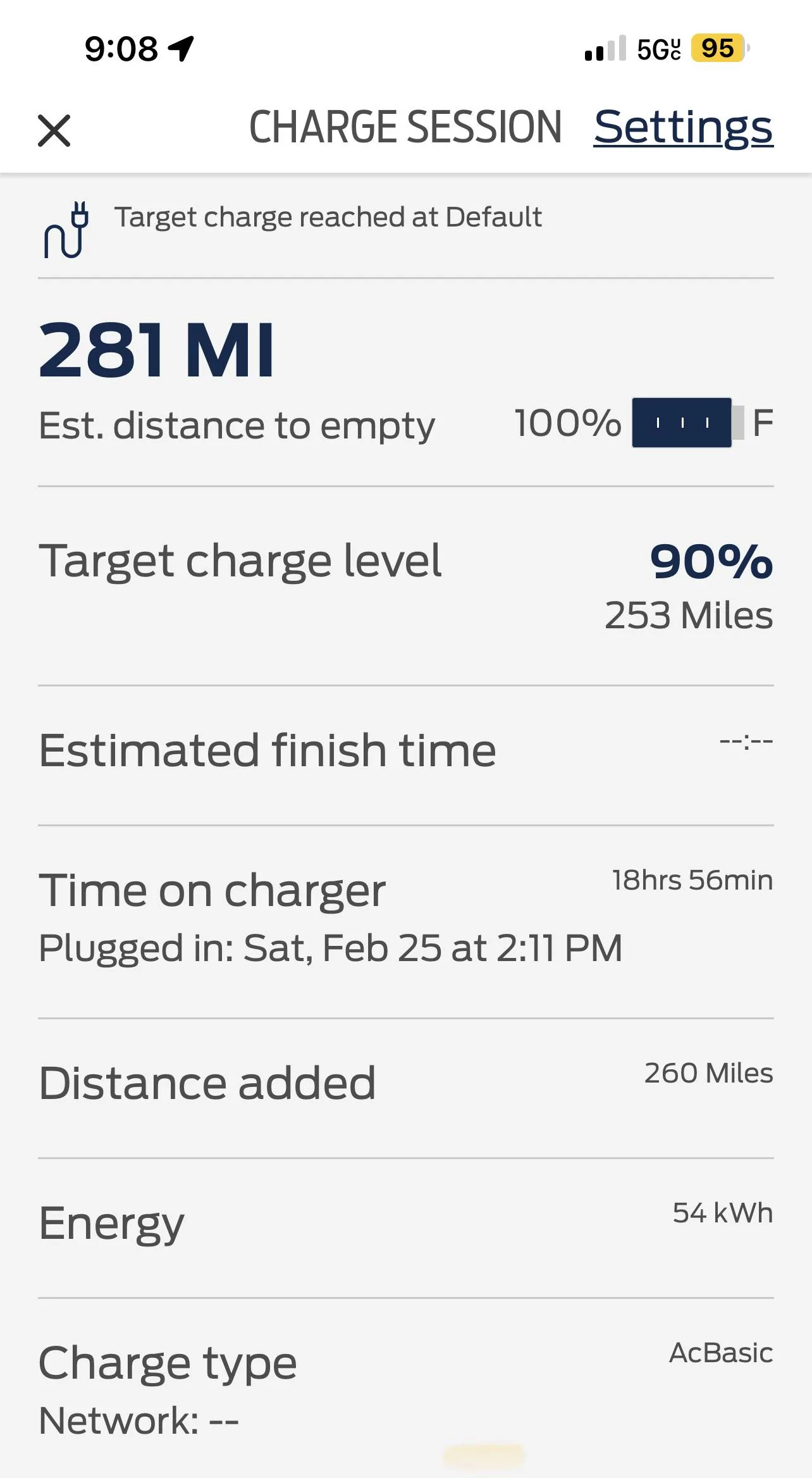 Ford Mustang Mach-E Car registered 9% charge left with 18 miles 4DC49C99-8E43-4A91-A29E-82B63CA0F023