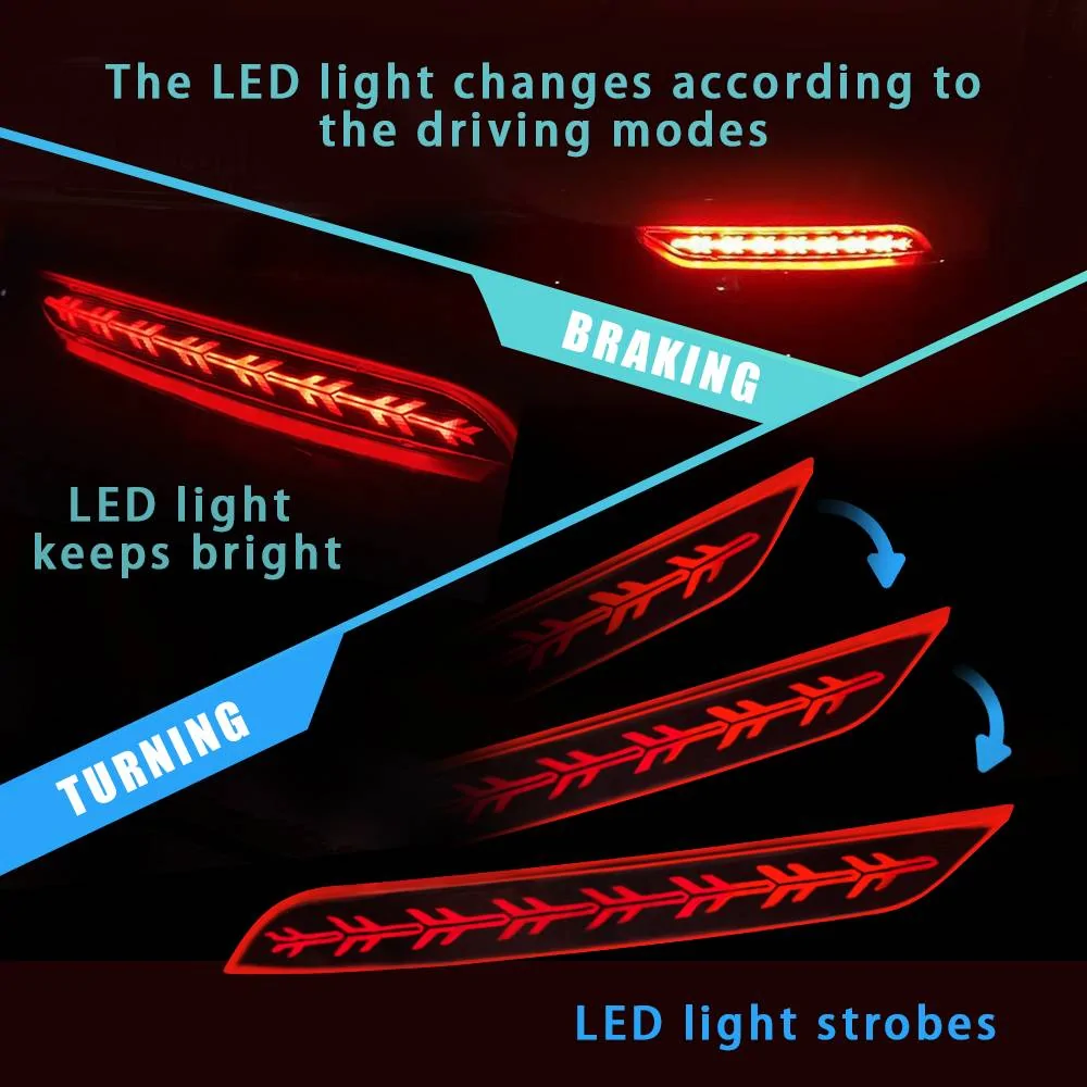Ford Mustang Mach-E Rear Bumper Reflector Tail Lights, Plug N Play 2