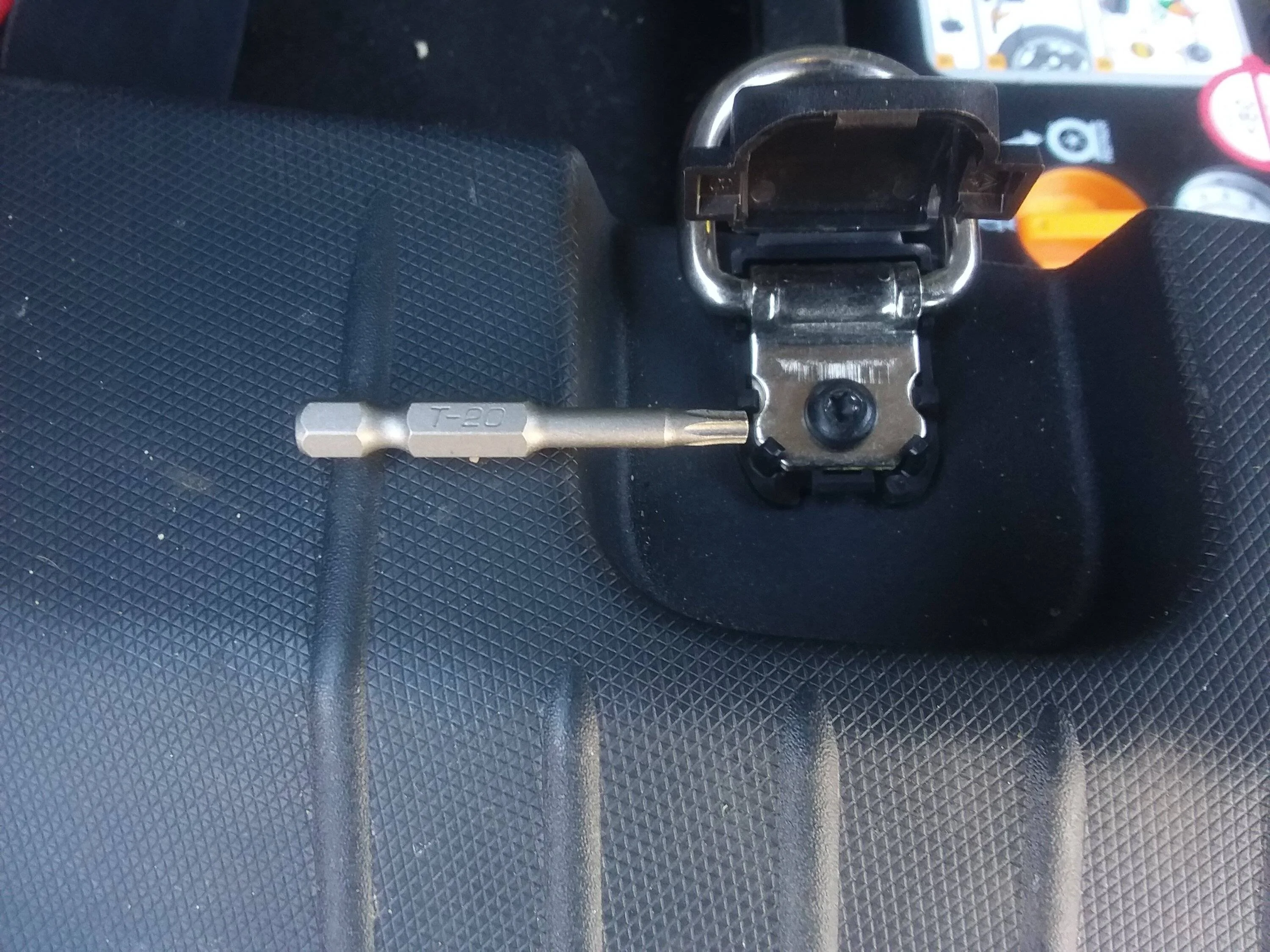 Ford Mustang Mach-E SOLVED - How to Add the Two Front Cargo Ring Anchor Points in the Trunk. 20230304_162928