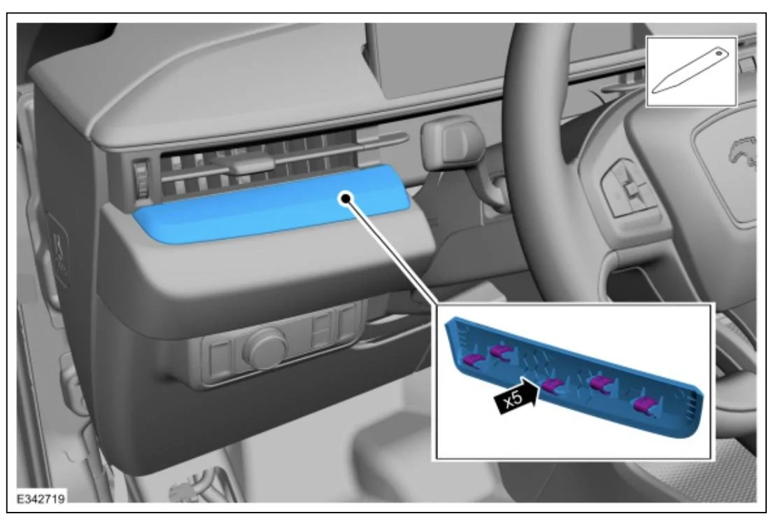 Ford Mustang Mach-E Dash trim removal Screenshot 2023-03-08 at 6.49.18 AM