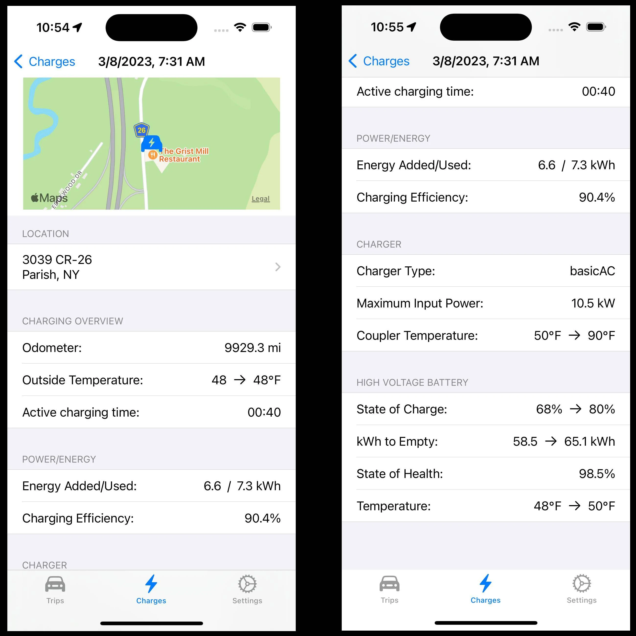 Ford Mustang Mach-E OBD Play: an iPhone app for viewing Mach-E trips and charging data 1678463771172