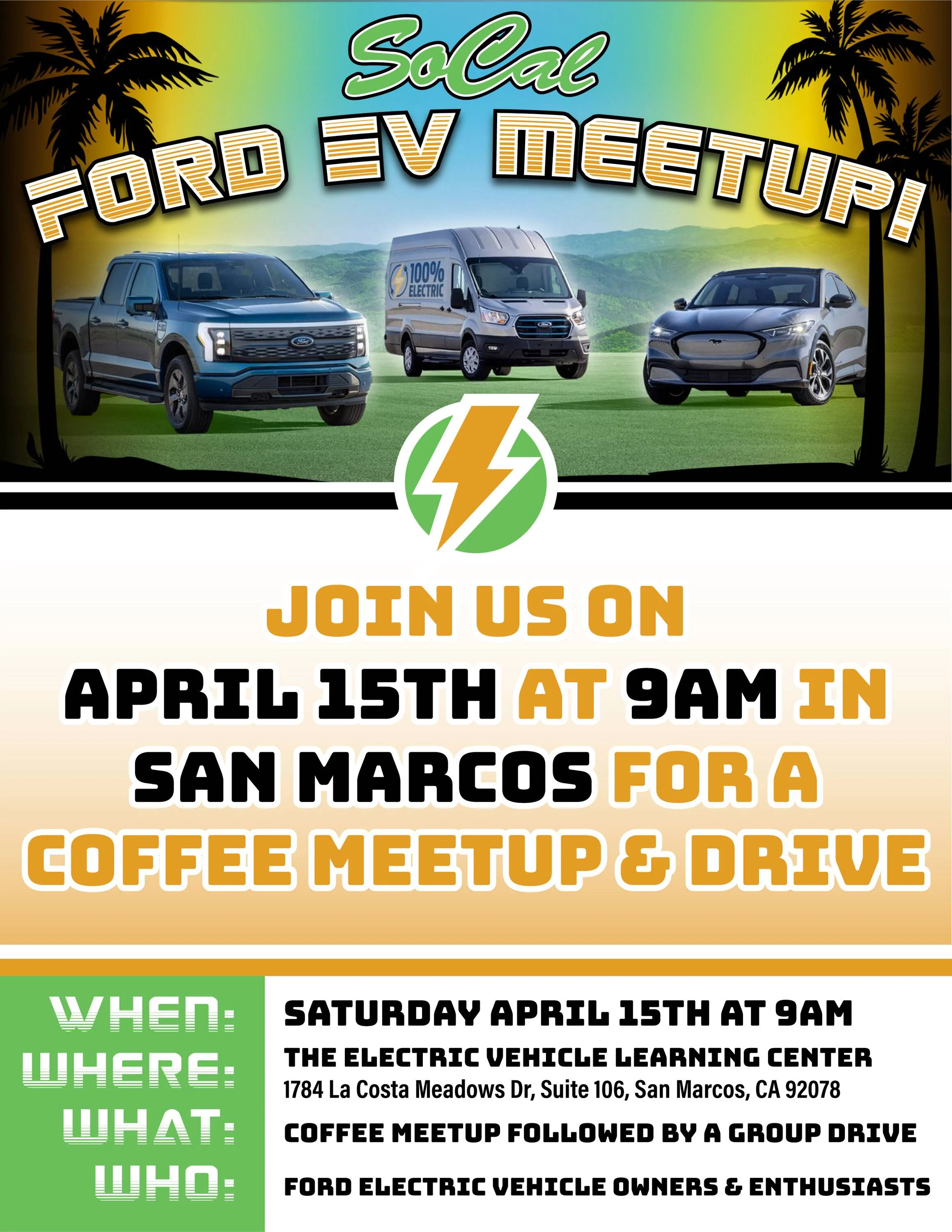 Ford Mustang Mach-E SoCal Meetup on April 15th! SoCal Ford EV Meetu