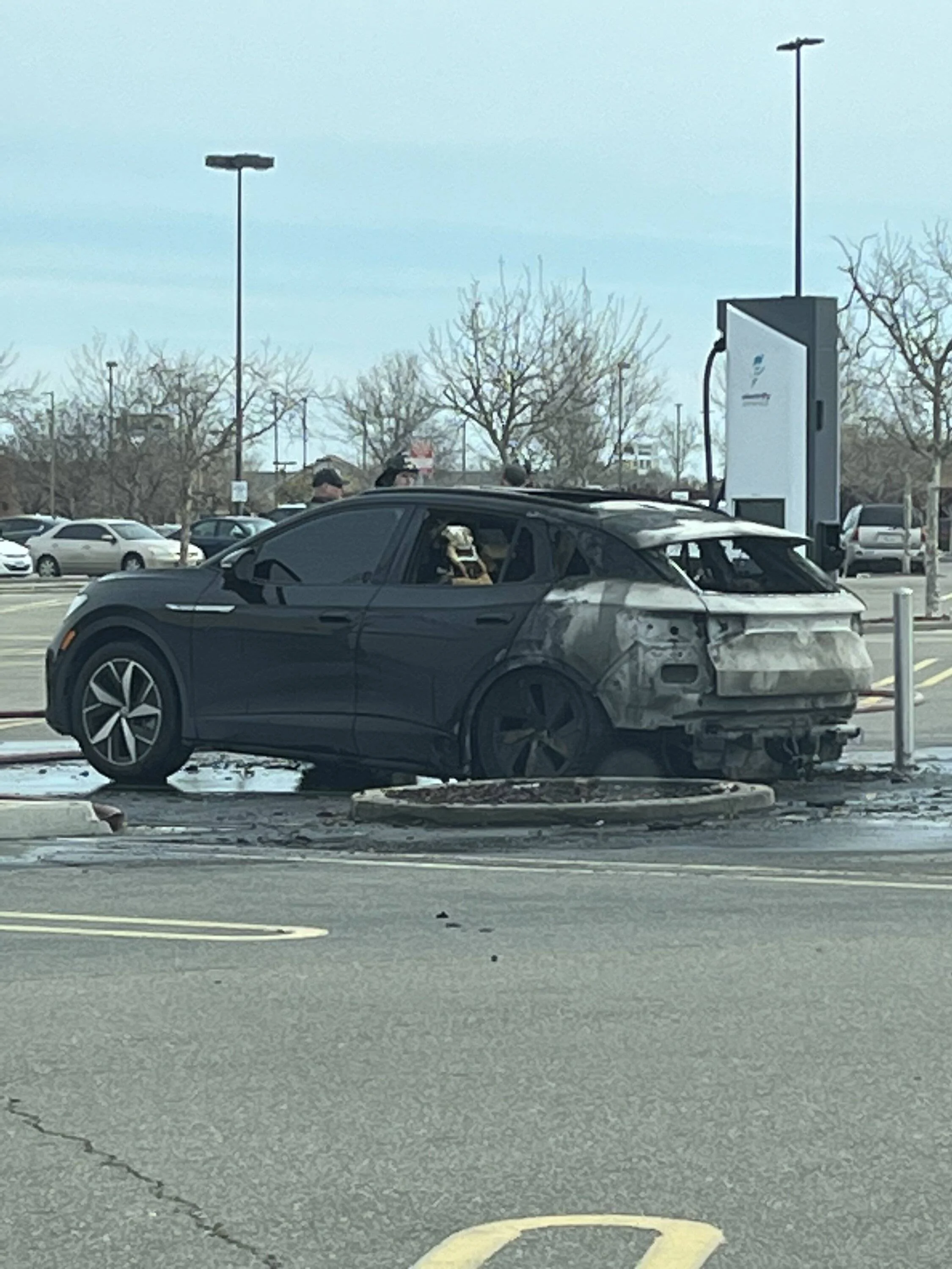 Ford Mustang Mach-E ID.4 burned down courtesy of my local Walmart charger 30BB1AE7-E652-4560-BE97-5B68D9C7DE43