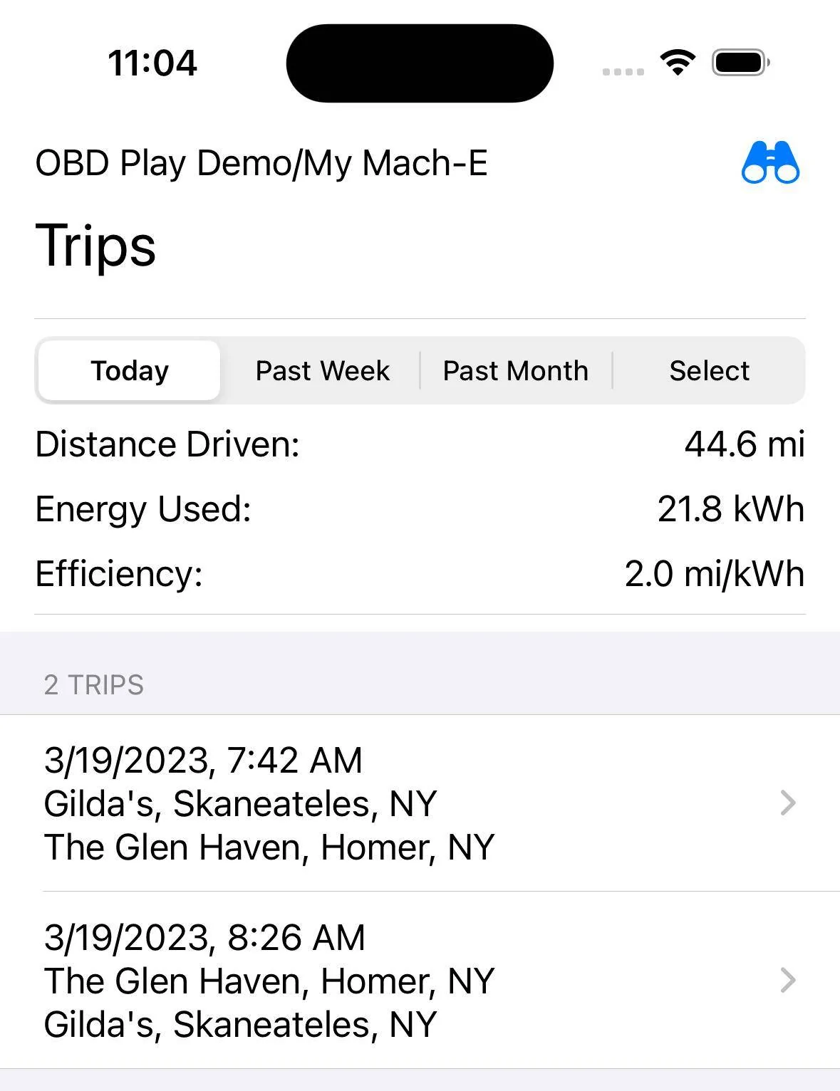 Ford Mustang Mach-E OBD Play: an iPhone app for viewing Mach-E trips and charging data 1679238346119