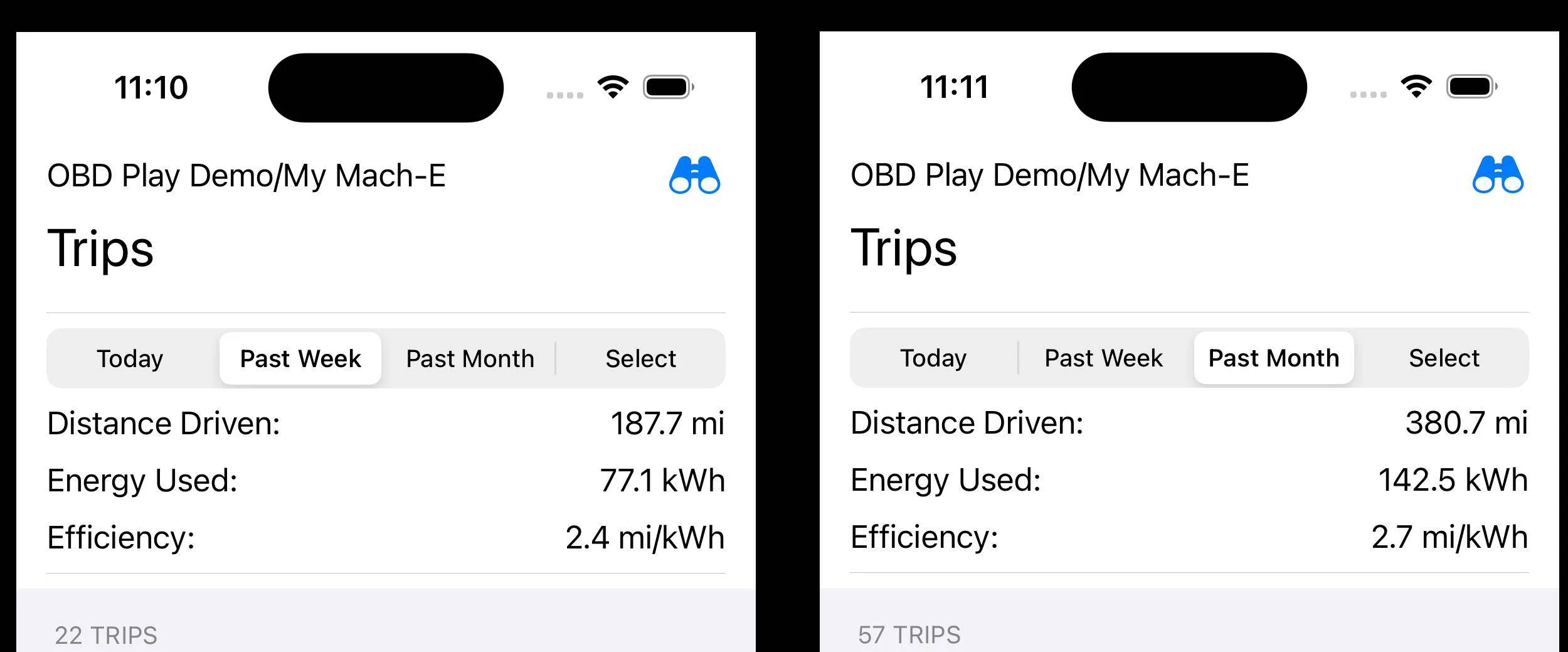 Ford Mustang Mach-E OBD Play: an iPhone app for viewing Mach-E trips and charging data 1679238752590