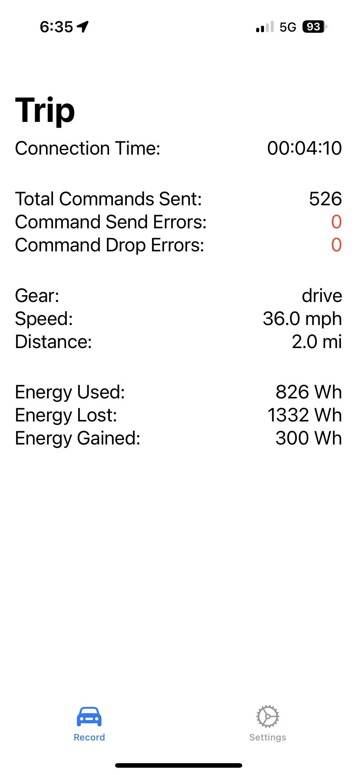 Ford Mustang Mach-E OBD Record: an iPhone app for logging Mach-E trips and charges 1679501385183
