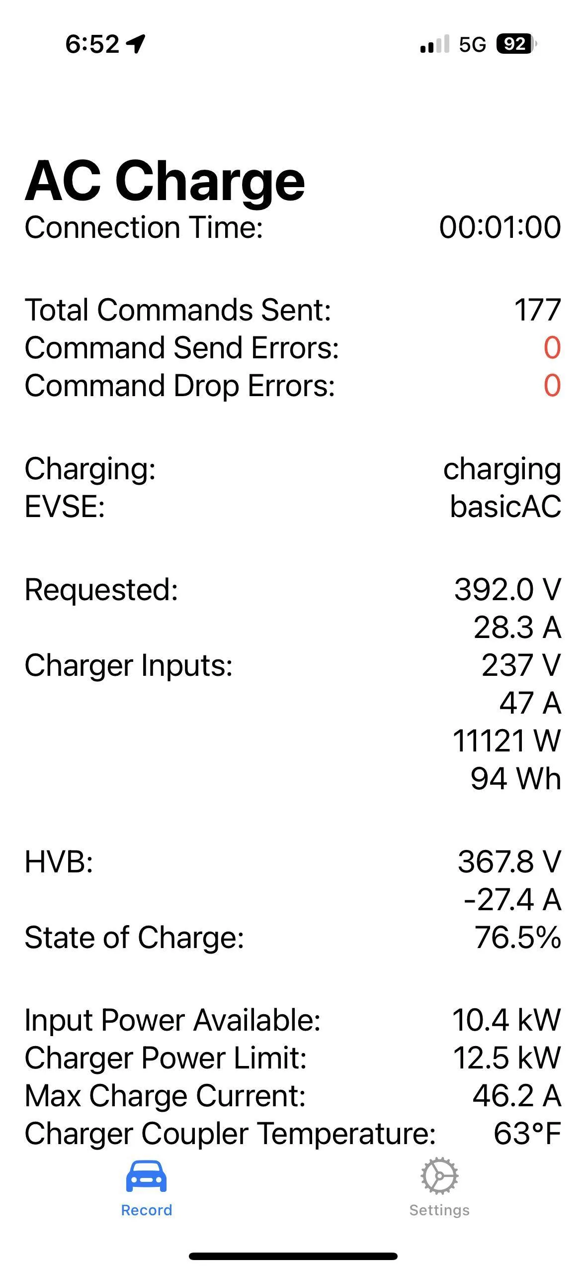 Ford Mustang Mach-E OBD Record: an iPhone app for logging Mach-E trips and charges 1679501983205