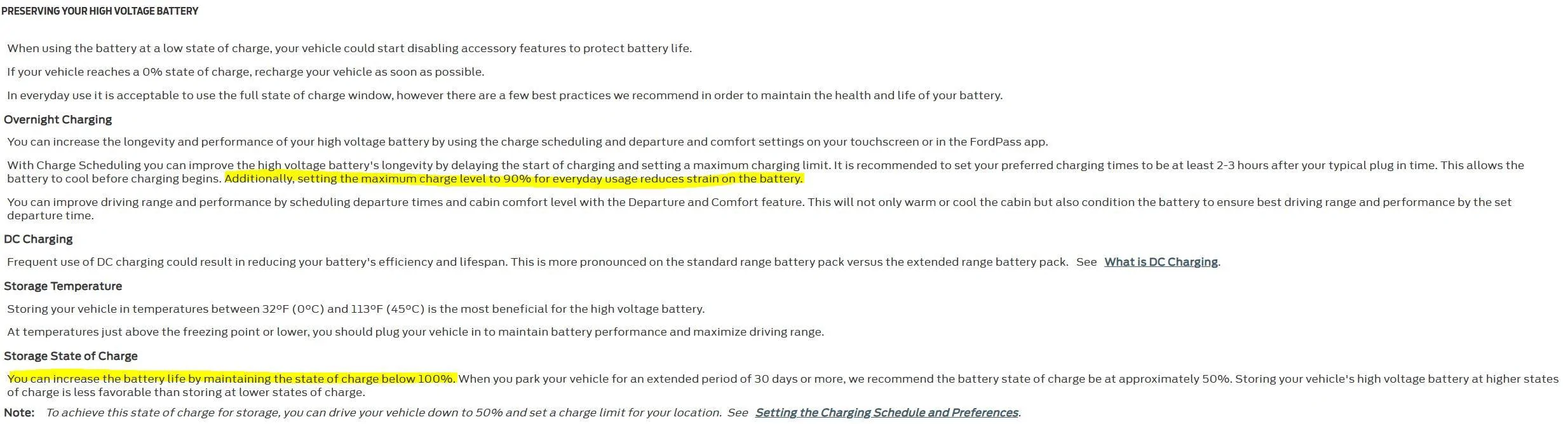 Ford Mustang Mach-E Best percentage charge at home for battery life Captur