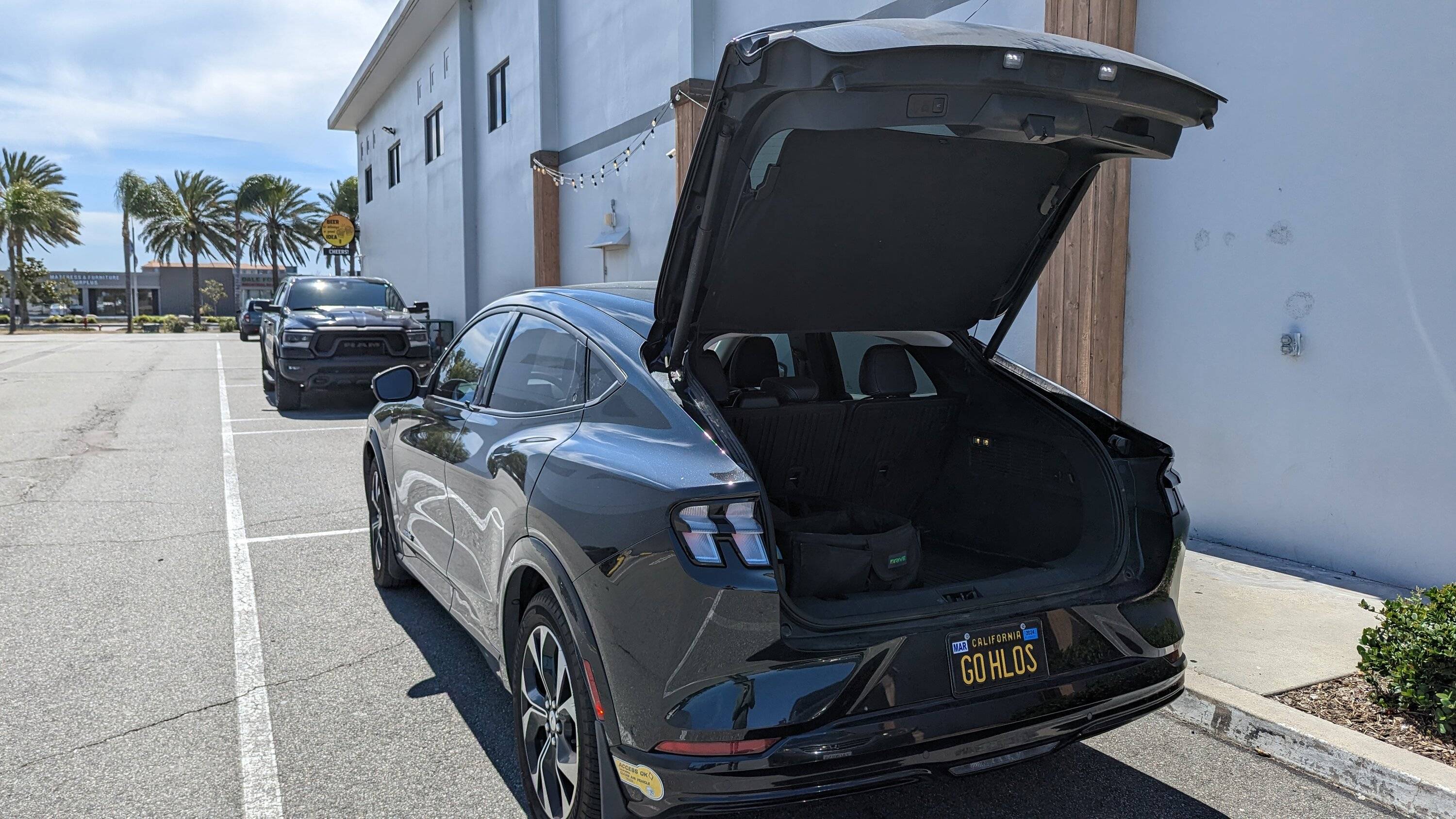 Ford Mustang Mach-E Trunk opened on its own and hit the garage door... Come on Ford!!! PXL_20230327_191854140