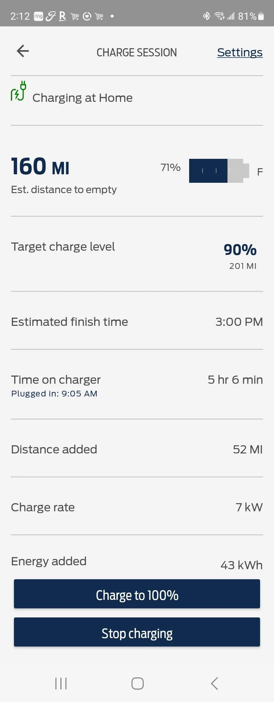 Ford Mustang Mach-E Later PowerUp Update resets to 50% Charge Target -then charges to 100%!! Screenshot_20230402_141200_FordPass