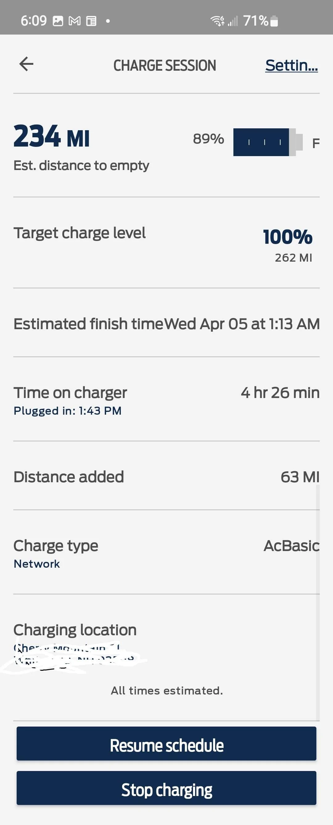 Ford Mustang Mach-E Charge rate gone from fordpass Screenshot_20230404-180946_FordPass
