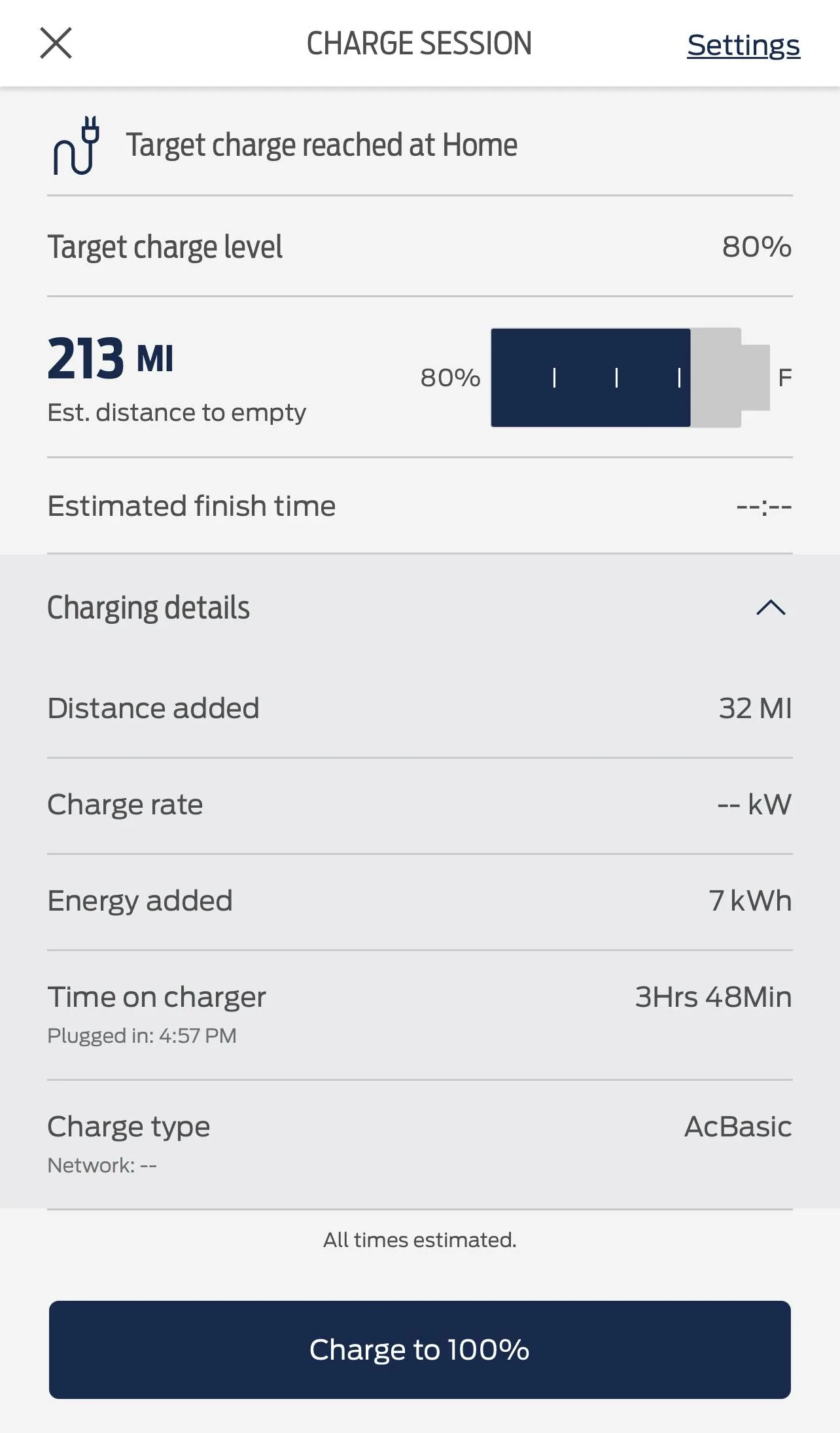 Ford Mustang Mach-E Charge rate gone from fordpass IMG_0629