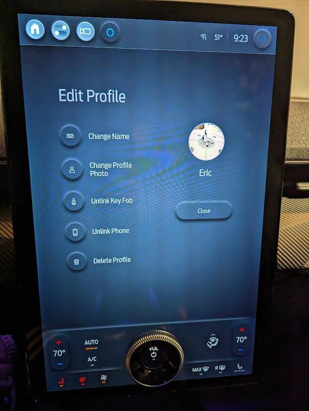 Ford Mustang Mach-E Profile vs Seat/Mirror Memory vs SYNC Question 1680701534897