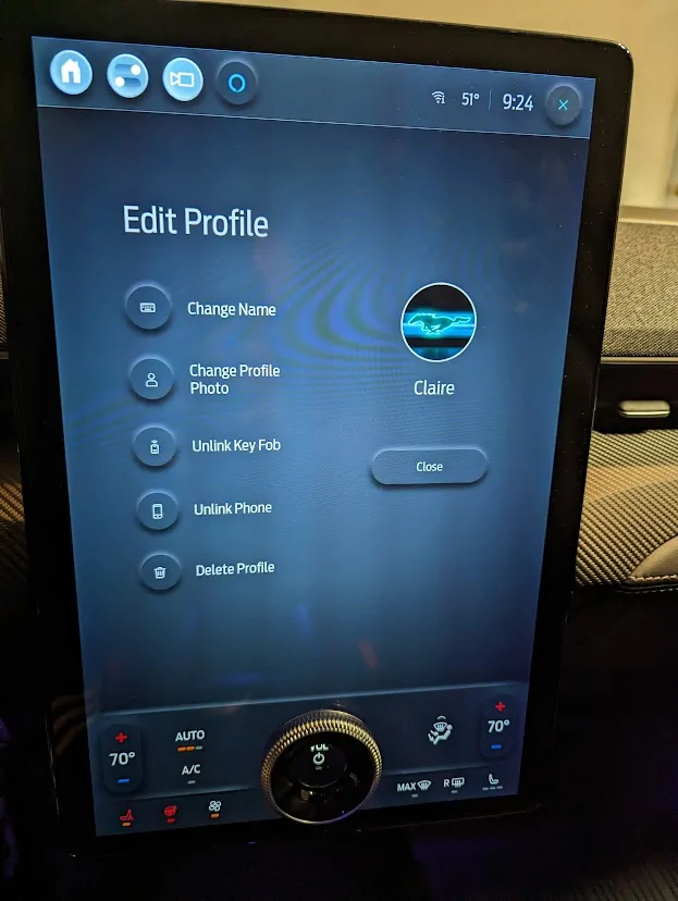 Ford Mustang Mach-E Profile vs Seat/Mirror Memory vs SYNC Question 1680701550178