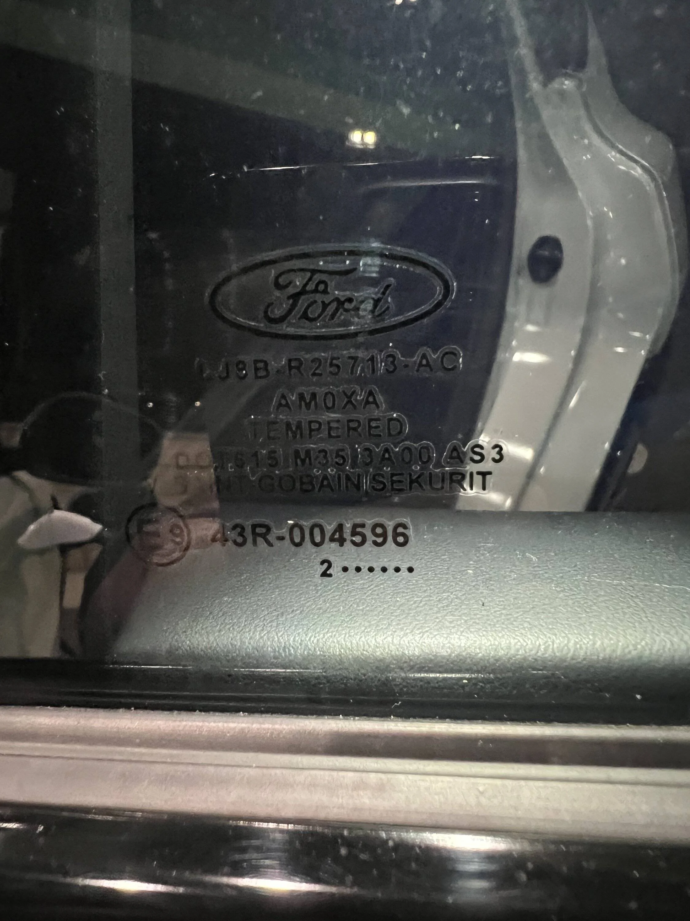 Ford Mustang Mach-E OEM Door Window spec 2A3DC58E-5AF5-4C0F-A1C7-9FE5E78ADE17