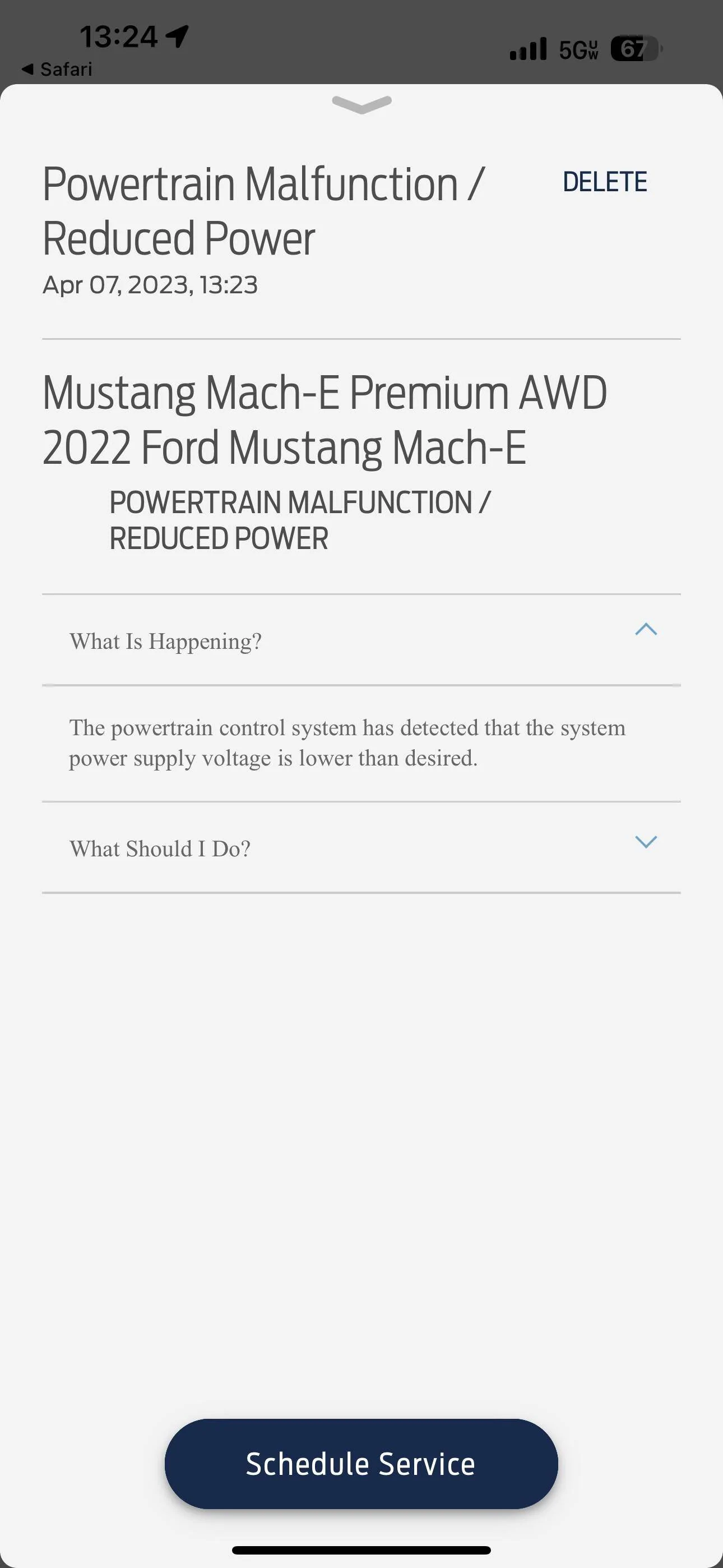 Ford Mustang Mach-E Car is completely dead IMG_0346