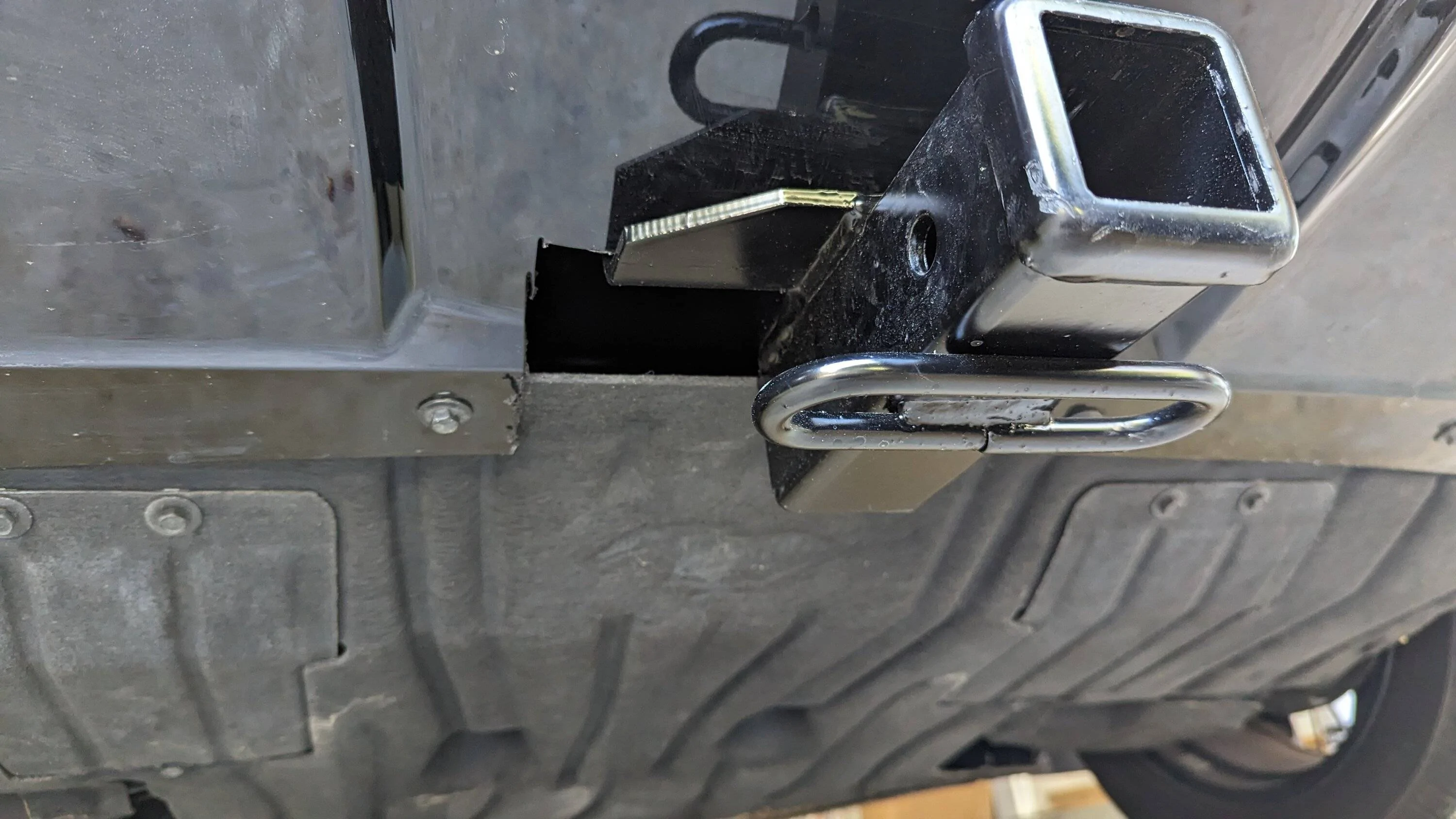 Ford Mustang Mach-E Hitch install uhaul PXL_20230410_164500486