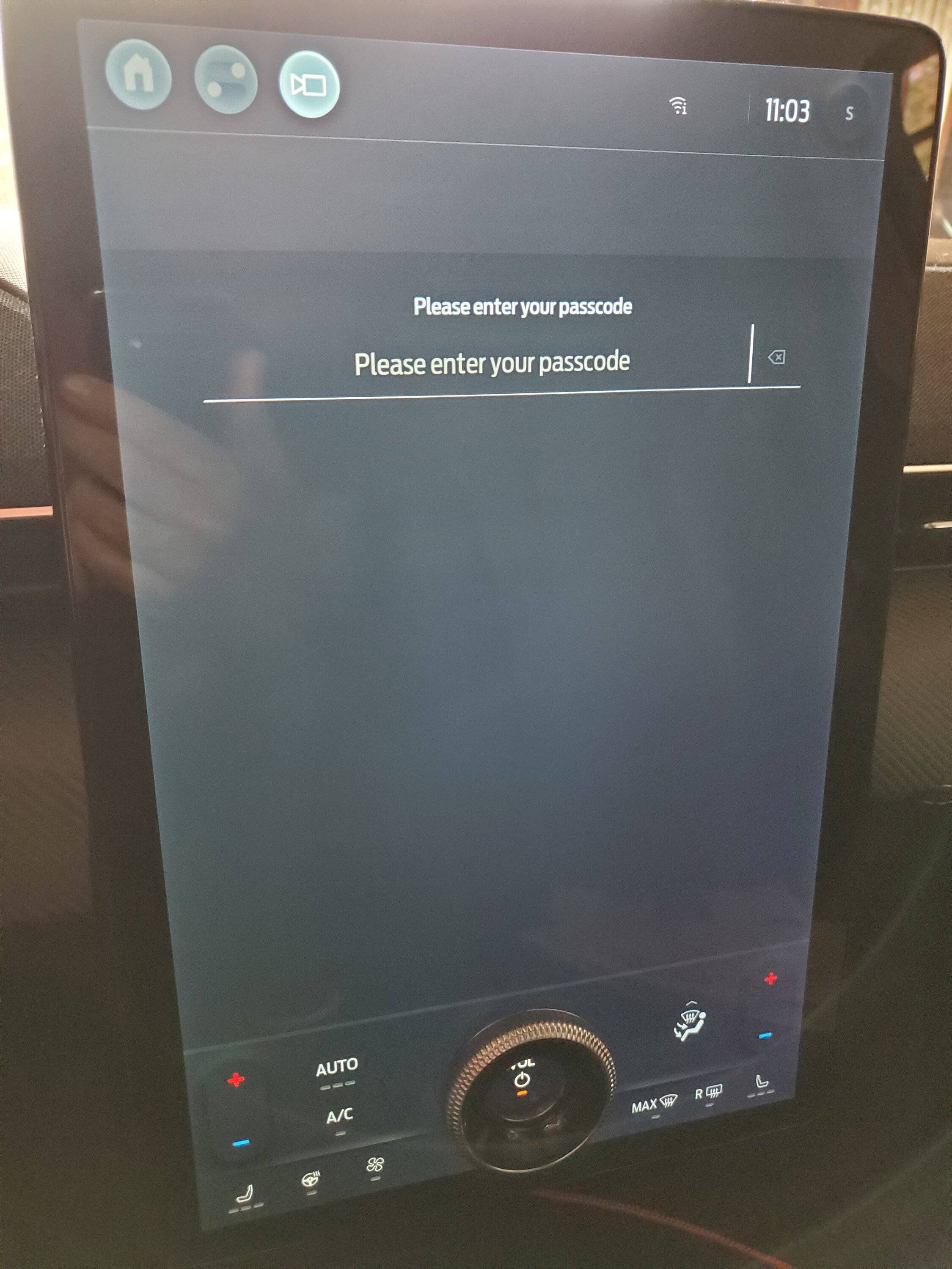 Ford Mustang Mach-E No keyboard for passcode entry No keyboard for passcode