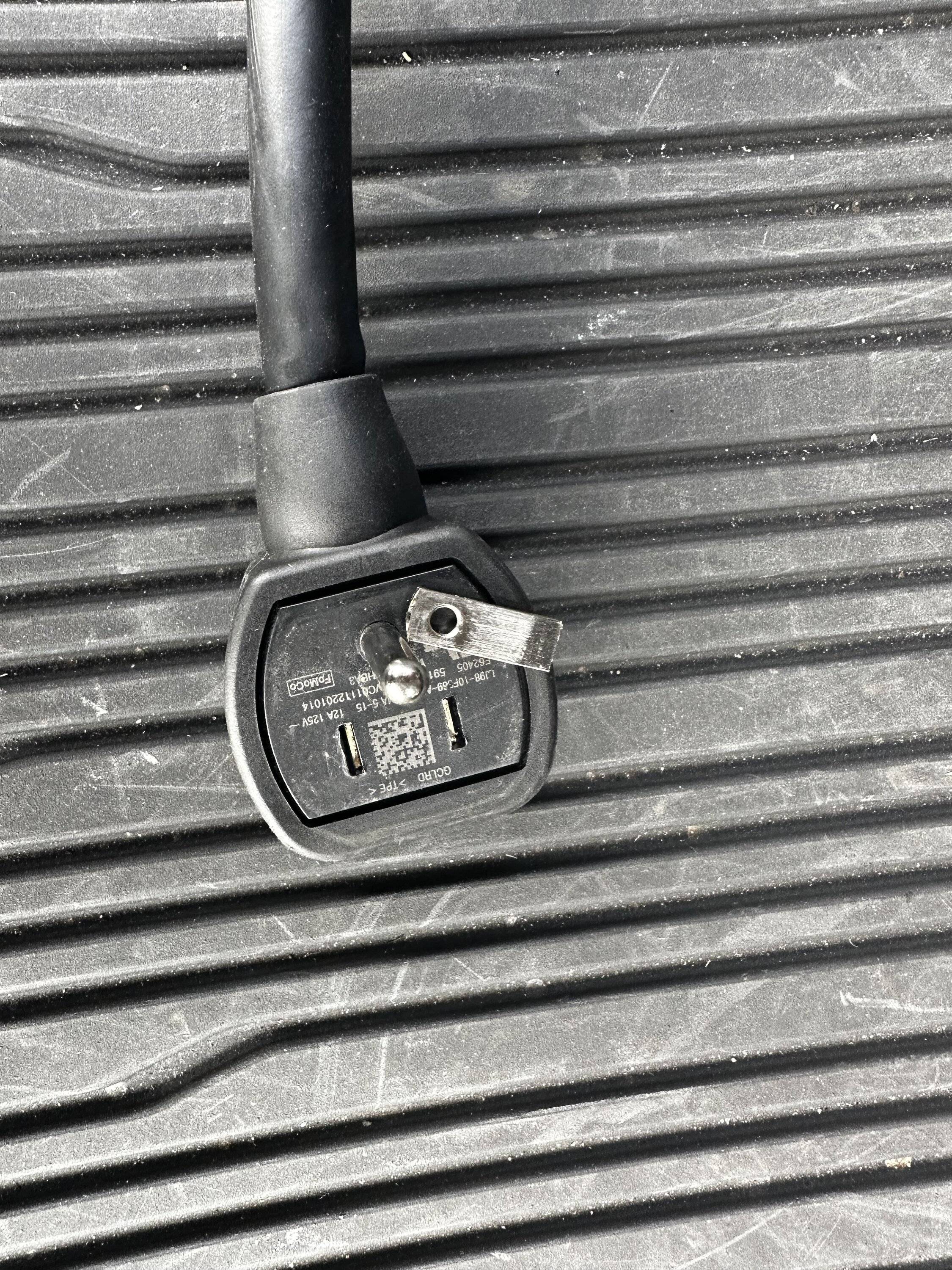 Ford Mustang Mach-E 120 V wall connector IMG_0080