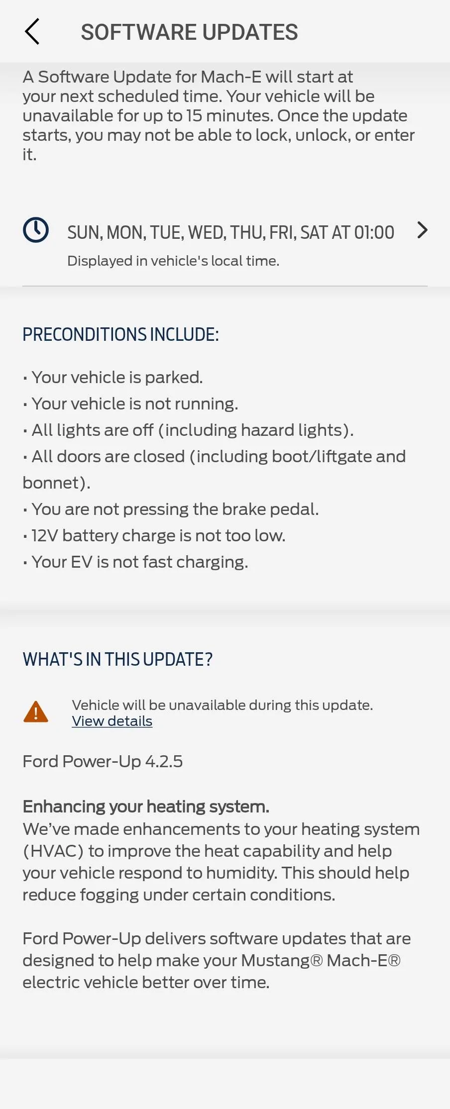 Ford Mustang Mach-E Ford Power-Up 4.2.5 released with HVAC update Screenshot_20230421_122208_FordPass
