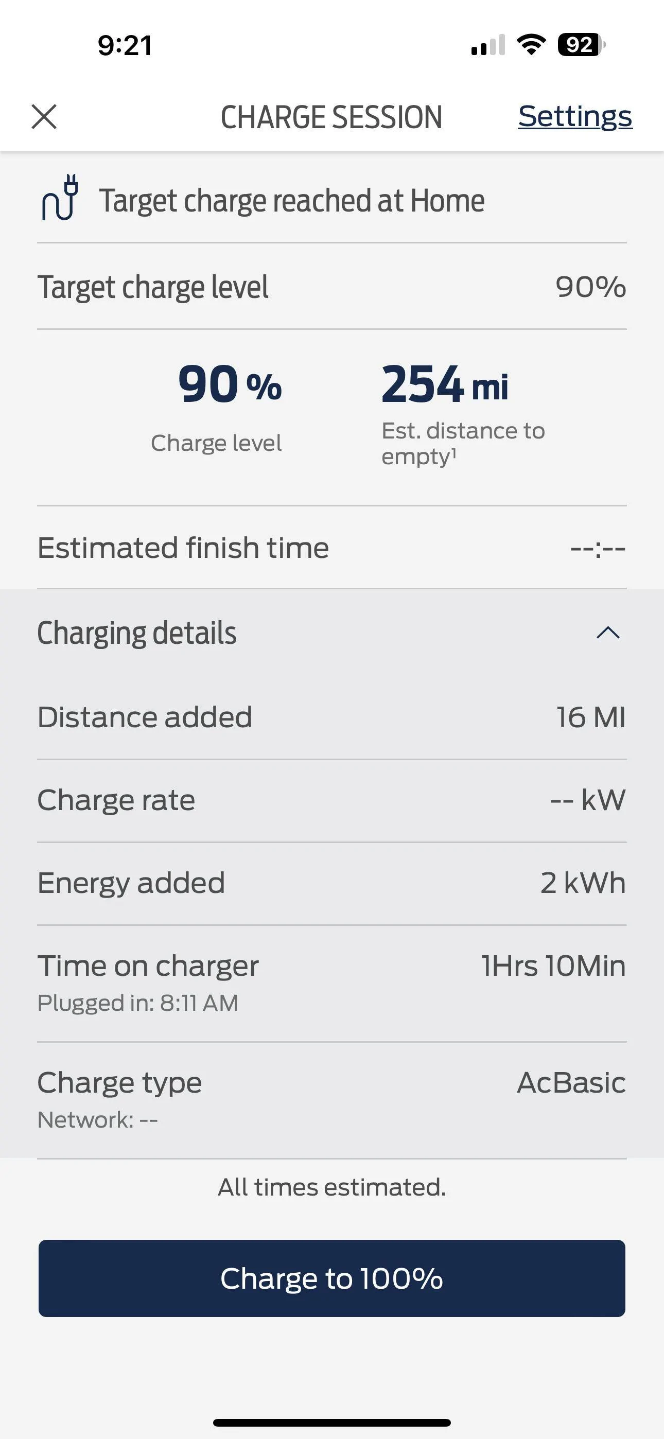 Ford Mustang Mach-E Won't charge to 100%? IMG_0605