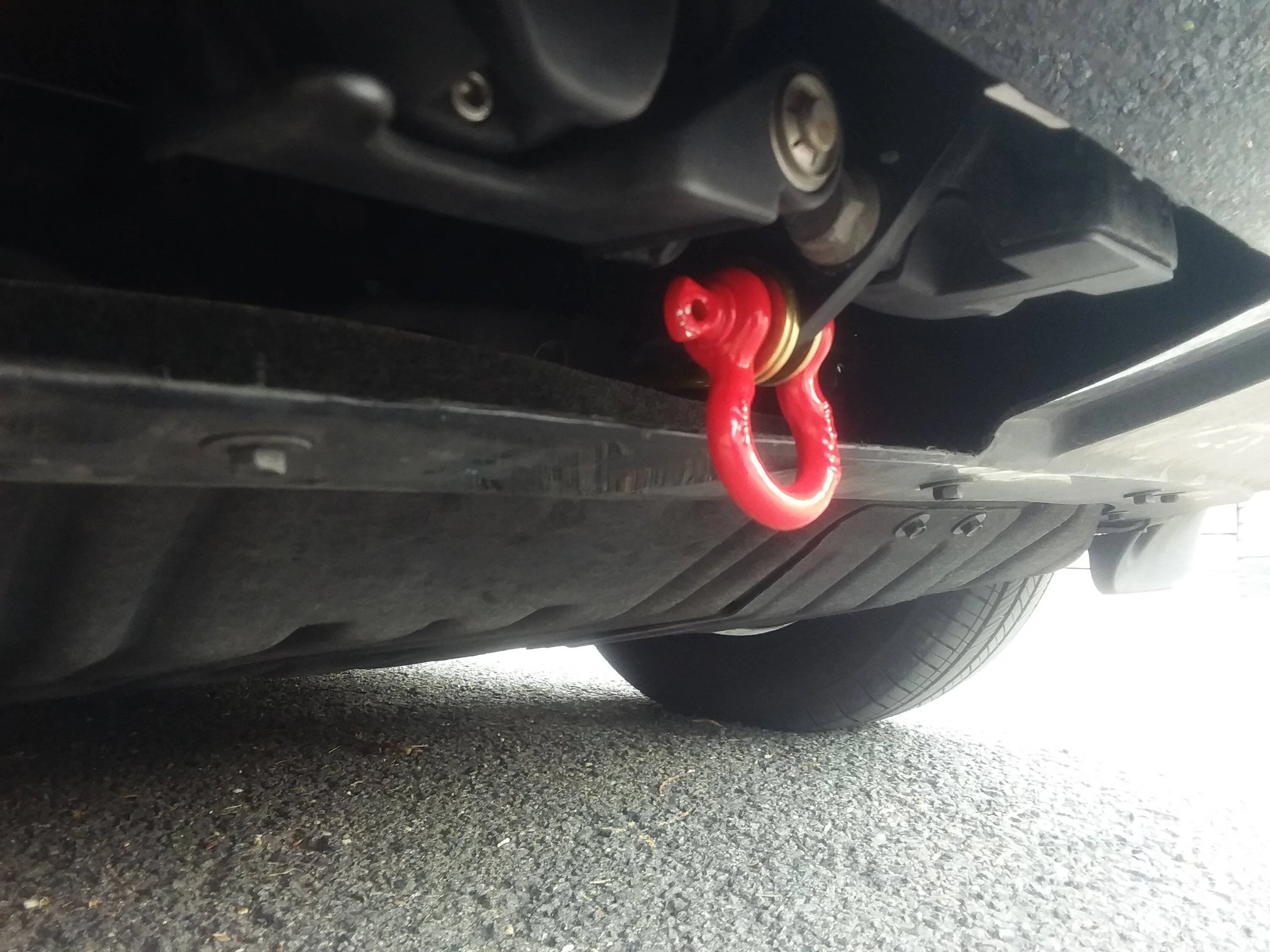 Ford Mustang Mach-E Project Tow Hook .....  or mitigating a $28,000 worry 20230427_172311