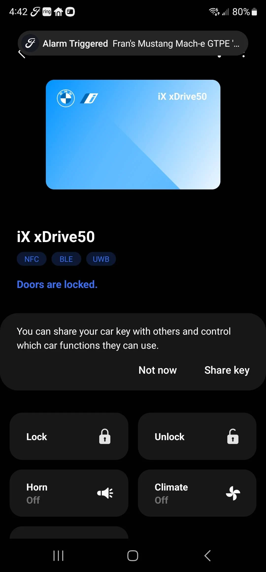 Ford Mustang Mach-E Key Not Detected  / Phone as Key Comparison to iX Screenshot_20230430_164251_Samsung Wallet Digital Key