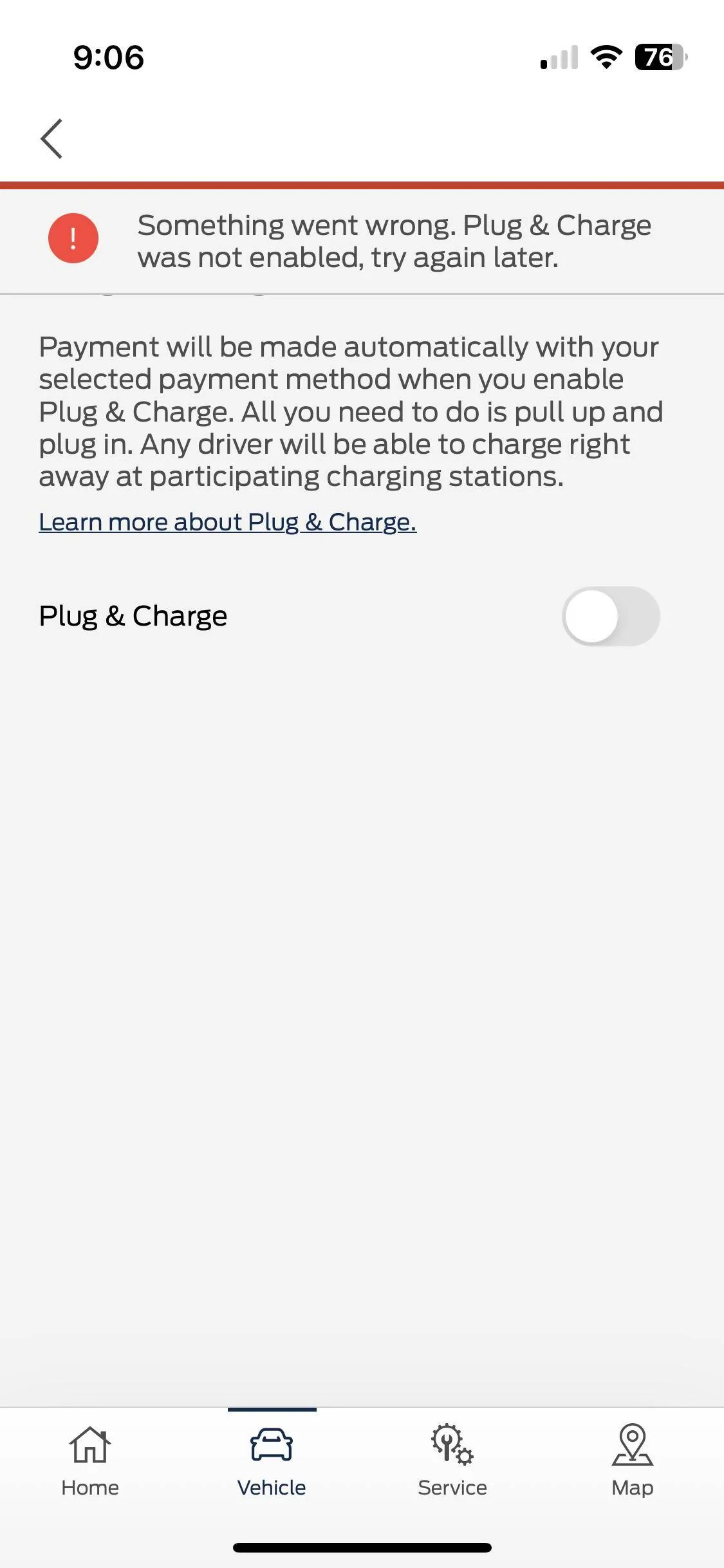 Ford Mustang Mach-E Plug and Charge Toggle Problem plug-and-charg