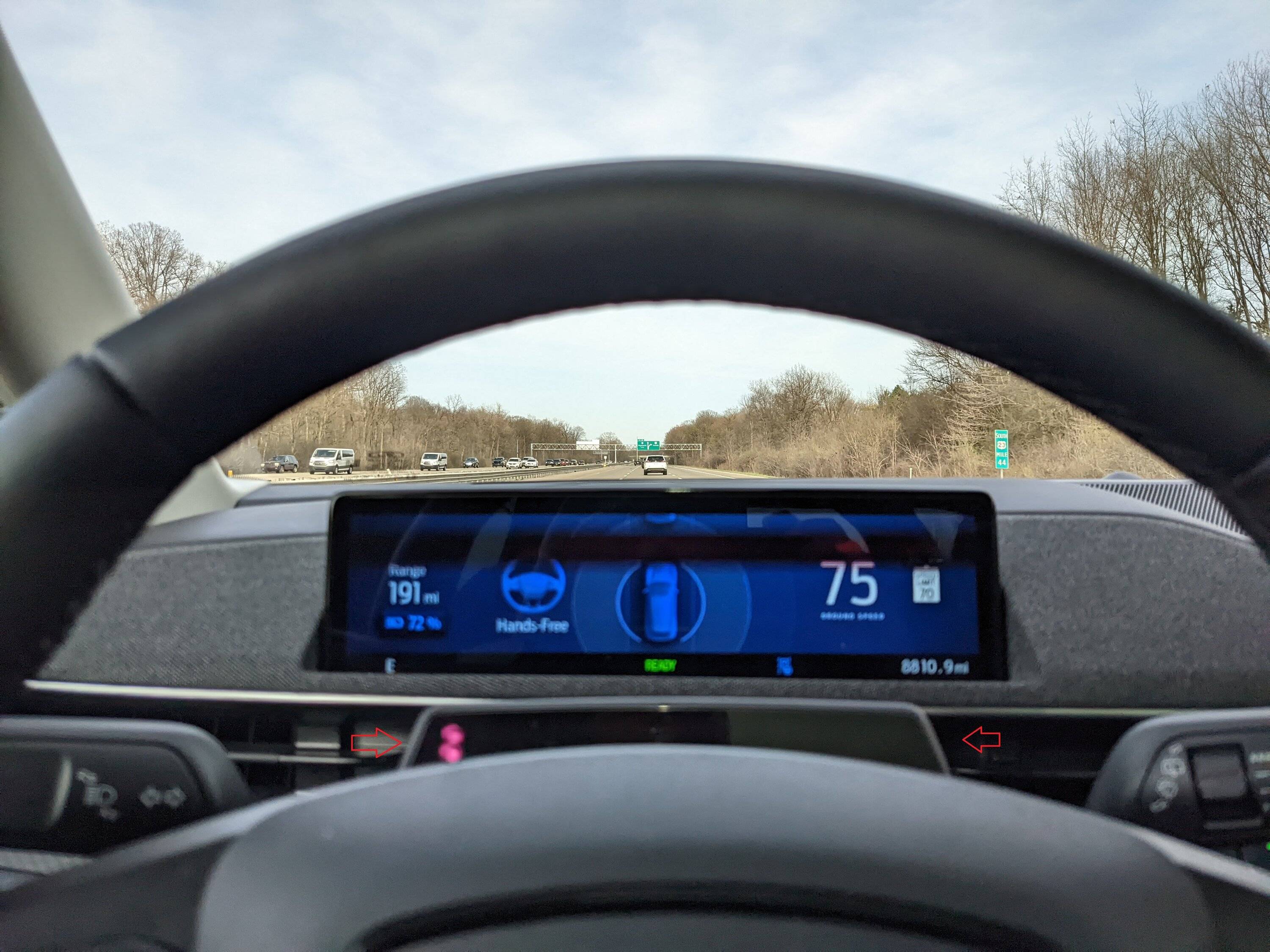 Ford Mustang Mach-E Would you pay $75/month or $800/year for BlueCruise hands free highway driving? This will be option for 2023 Mach-E Handsfree with arrows