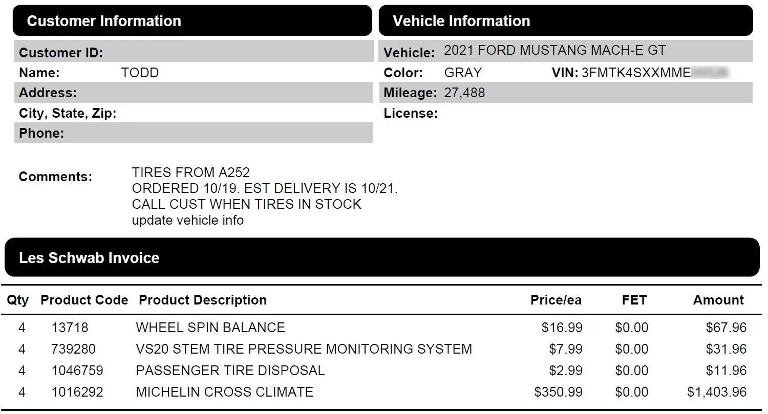 Ford Mustang Mach-E Self tire rotation 1683472406997